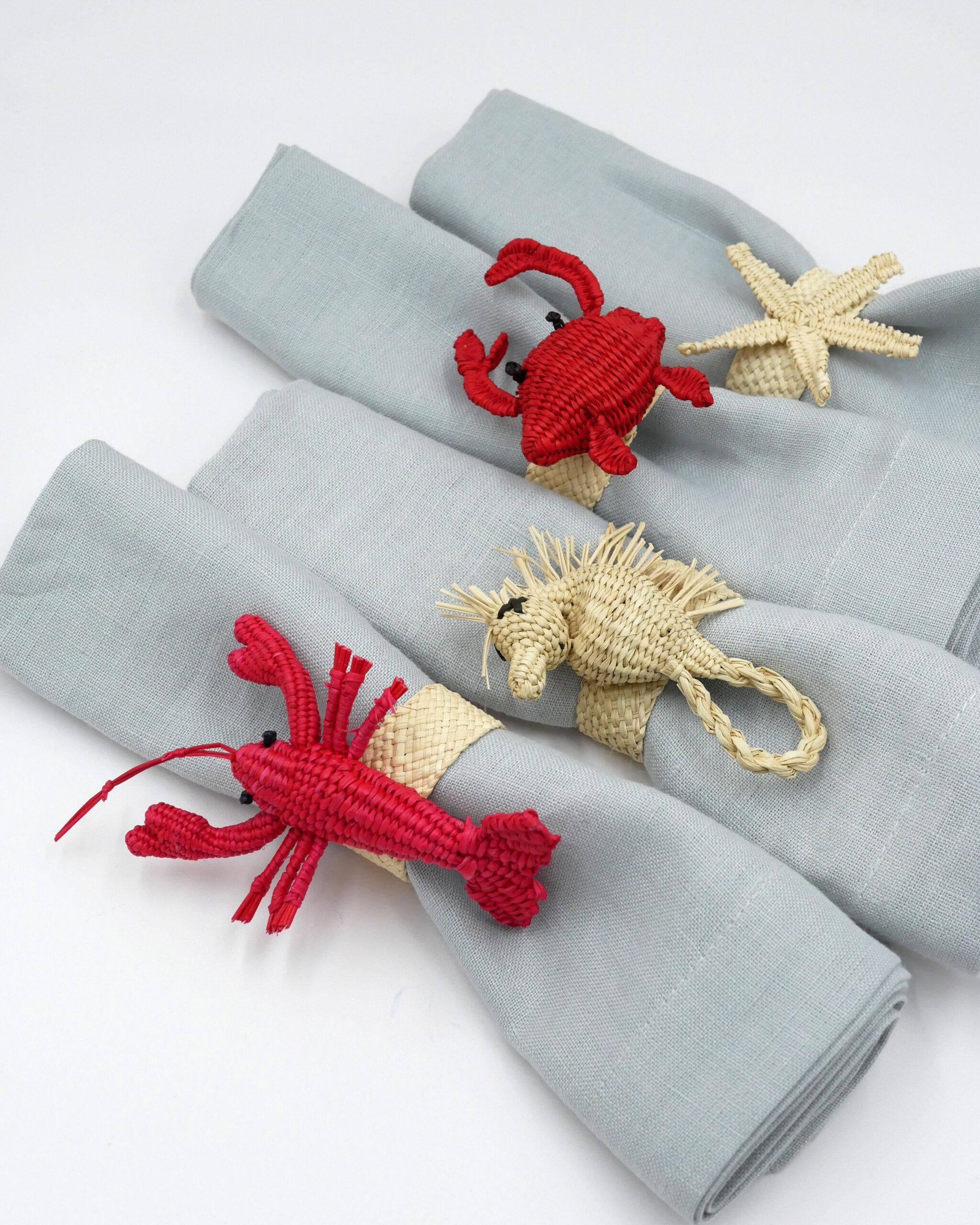 Serviettenring aus Stroh - Krebs