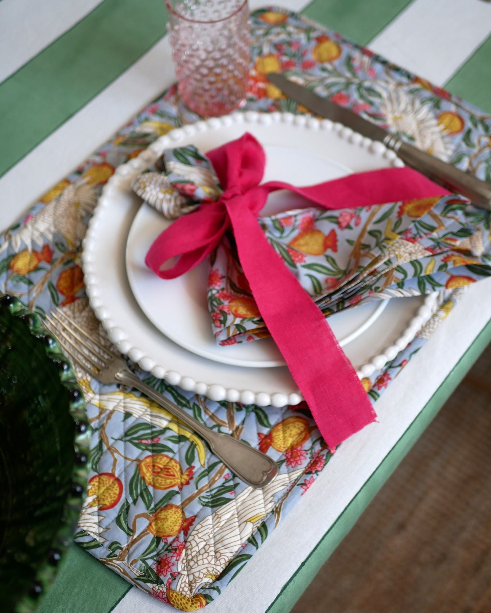 Abgesteppte Tischsets "Tropicana" - Zweier-Set