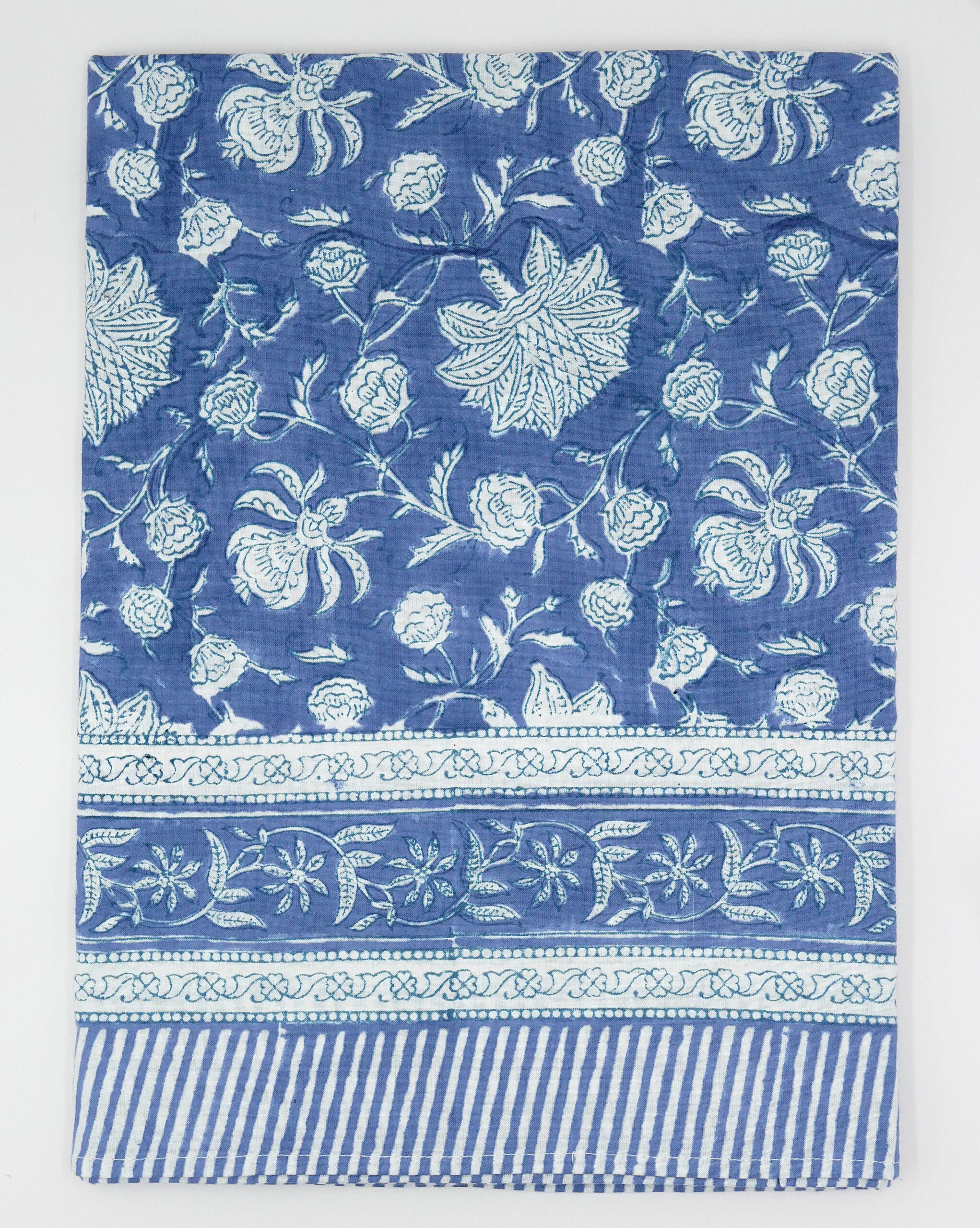 Blockprint Tischdecke "Rhapsody in blue"