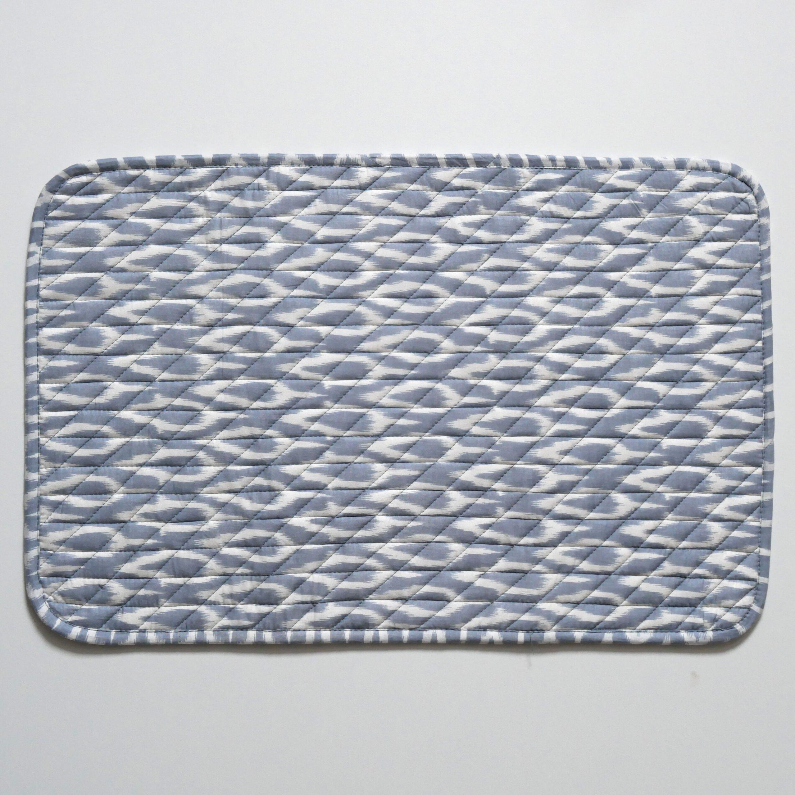 Abgesteppte Tischsets "Masala" Blaugrau - Zweier-Set