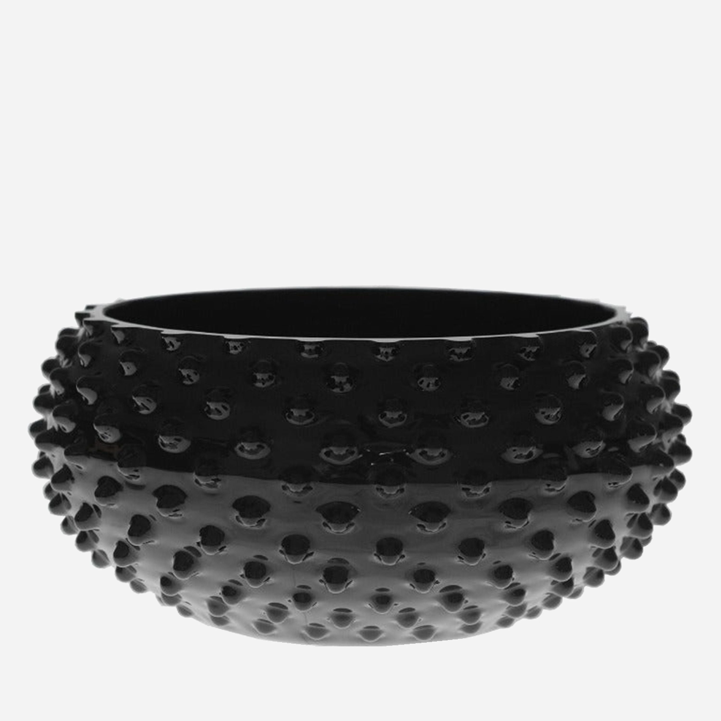 Schale mit Noppen in Schwarz