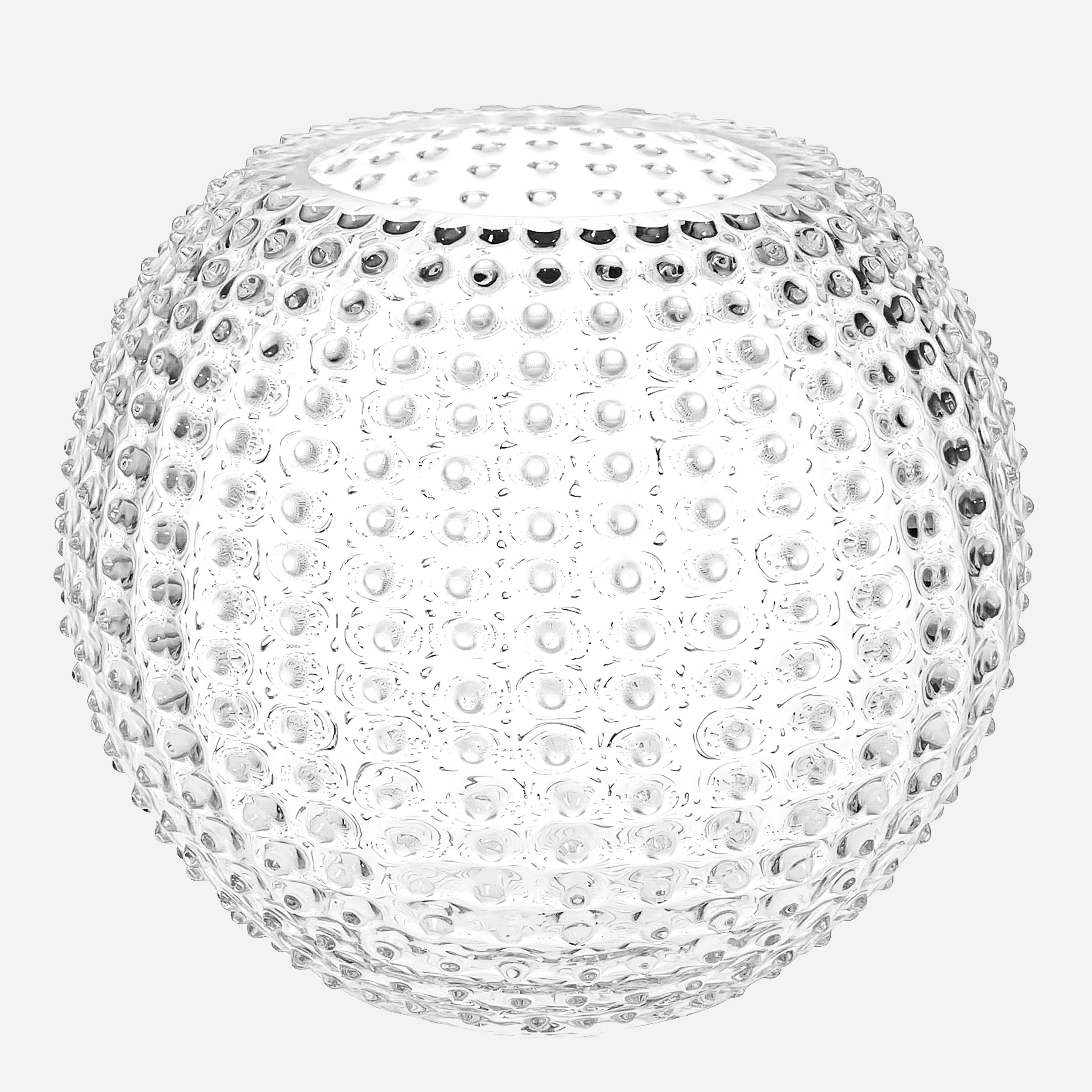 Große Vase mit Noppen in Weiß