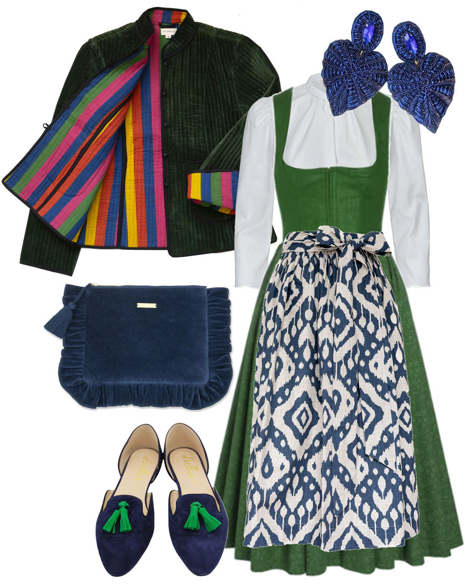 Samt-Jacke "Cosima" in Grün