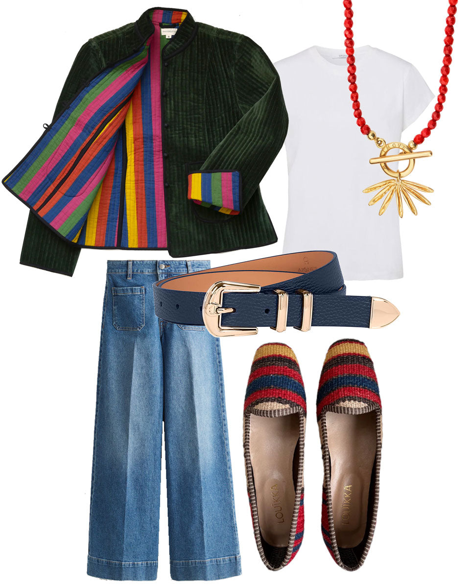 Samt-Jacke "Cosima" in Grün