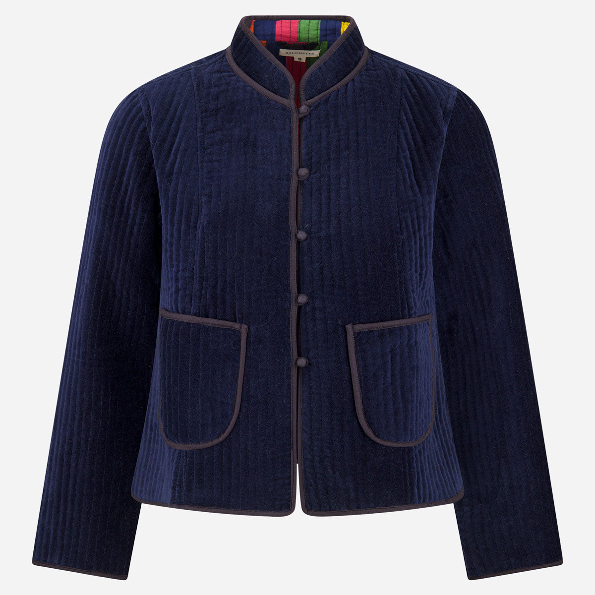 Samt-Jacke "Cosima" in Dunkelblau