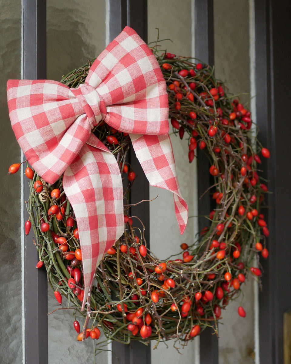 Extra große Schleife - rot kariert