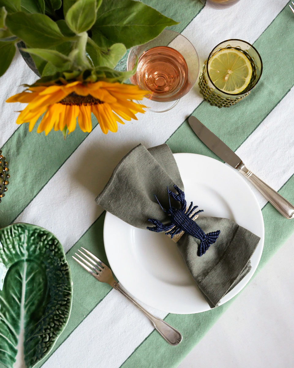 Serviettenring aus Stroh - Bretonischer Hummer