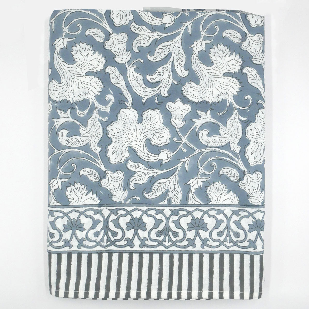 Blockprint Tischdecke "Blue Tea"