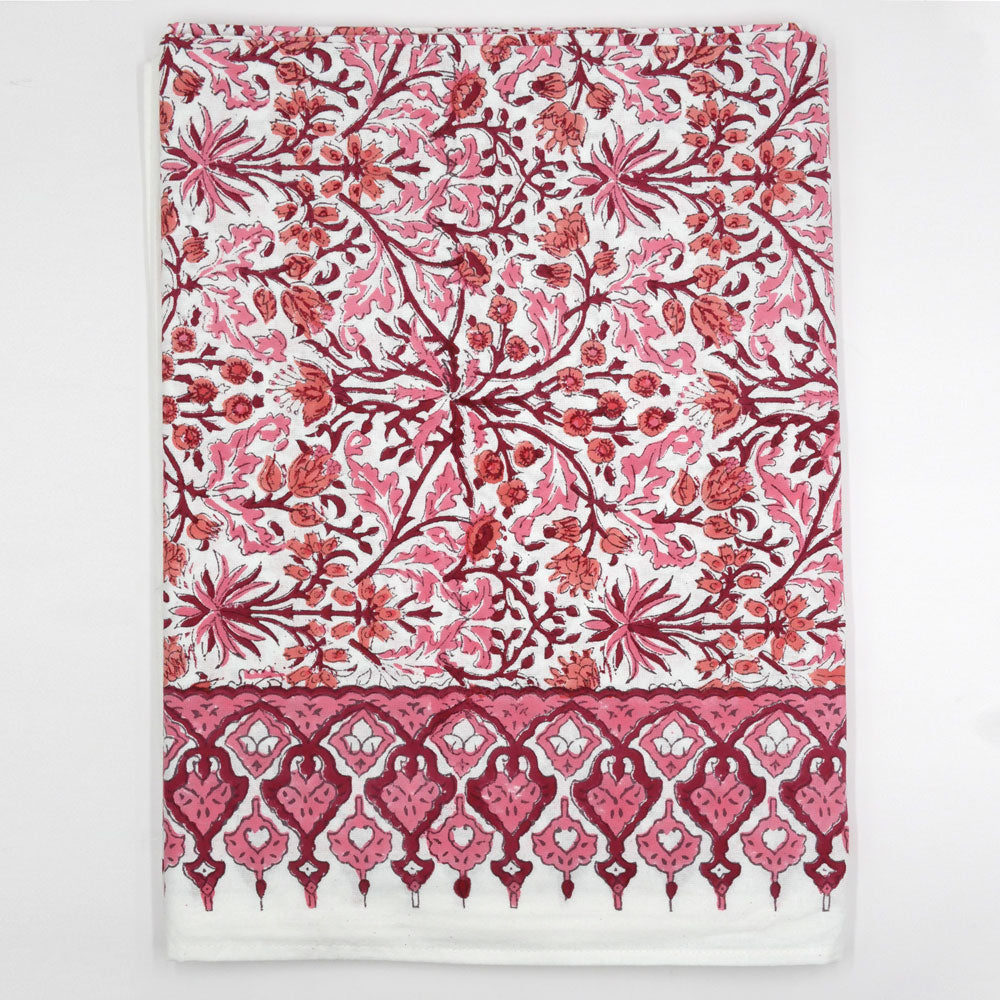 Blockprint Tischdecke "Corallo"