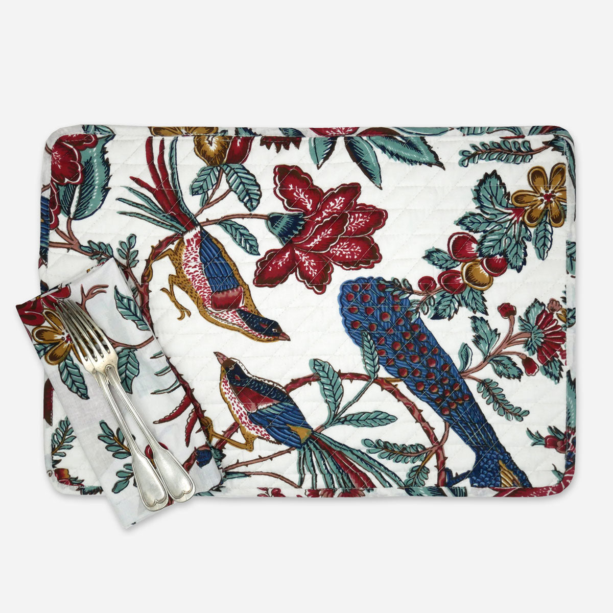 Abgesteppte Tischsets "Blackbird" - Zweier-Set