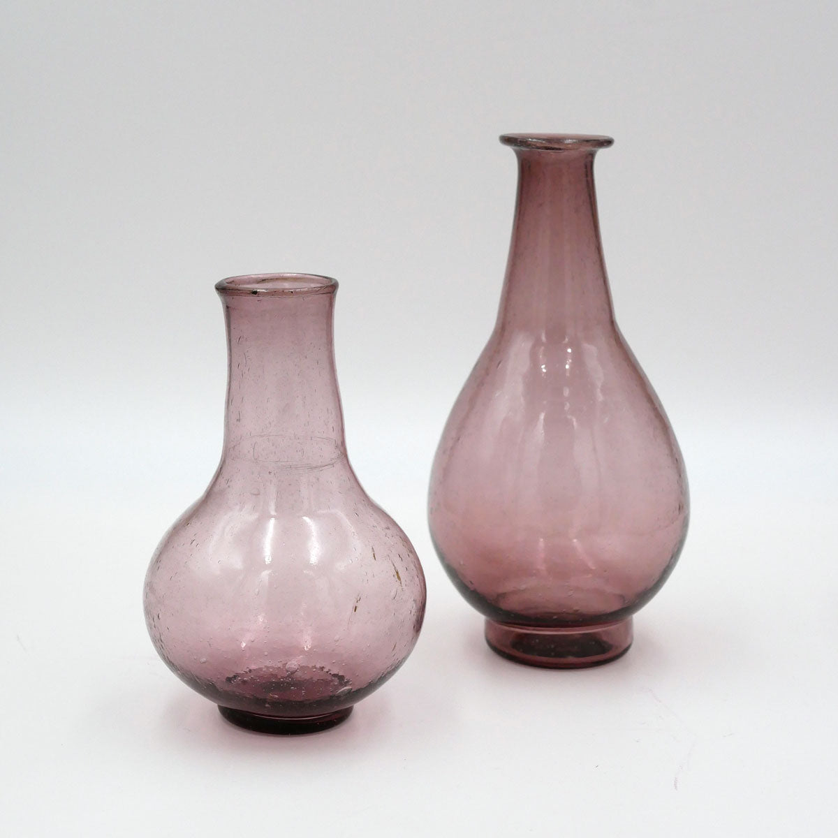 Tischvasen-Set aus Glas in Violett