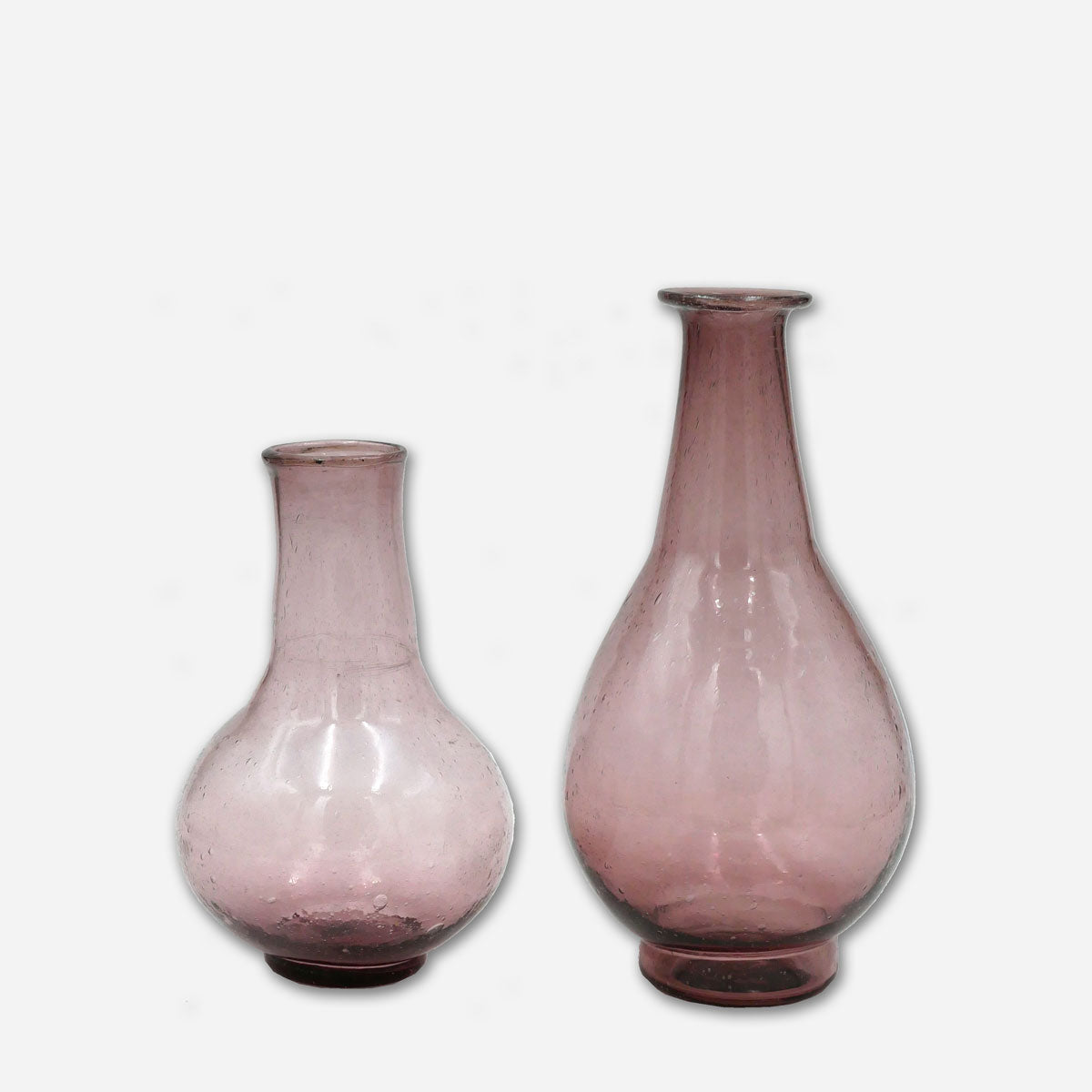 Tischvasen-Set aus Glas in Violett