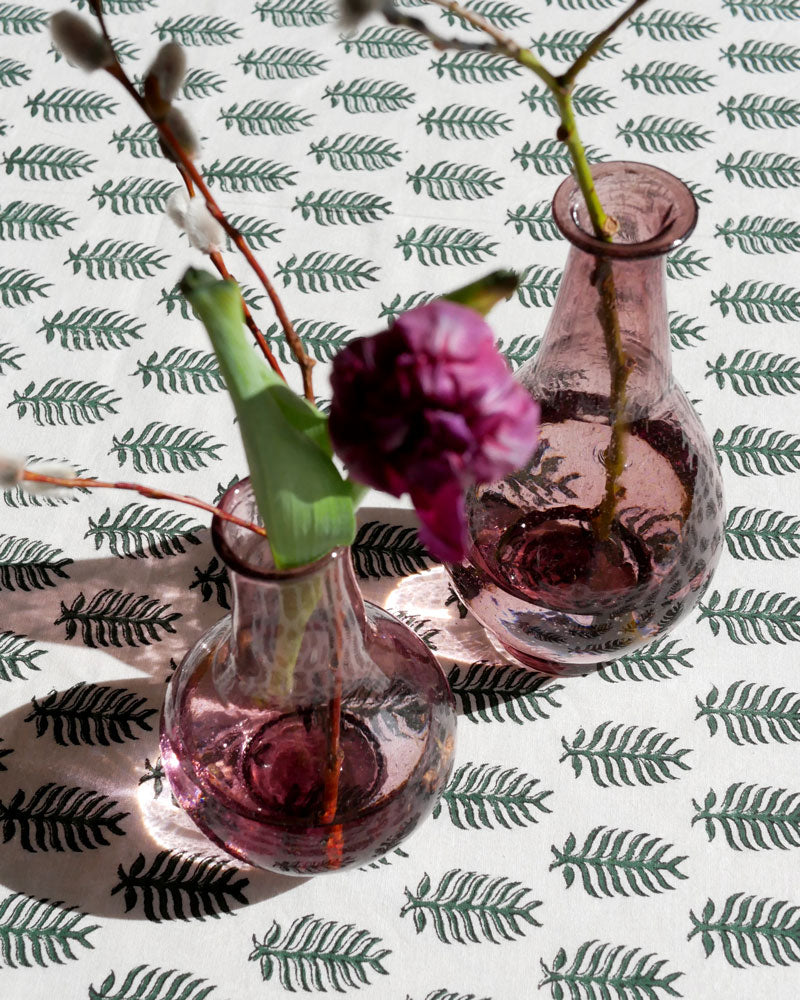 Tischvasen-Set aus Glas in Violett