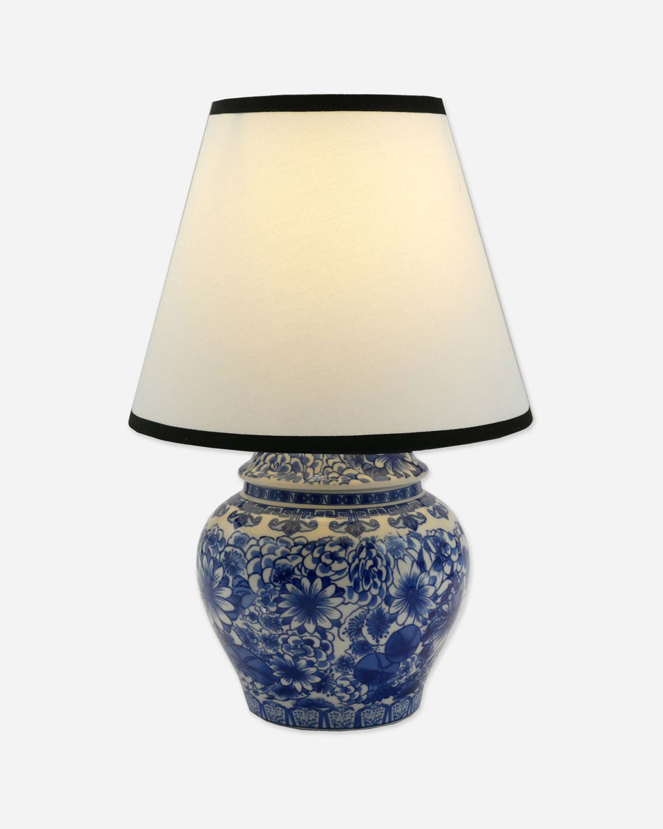 Akku Tischleuchte mit Vasenfuß - weiß