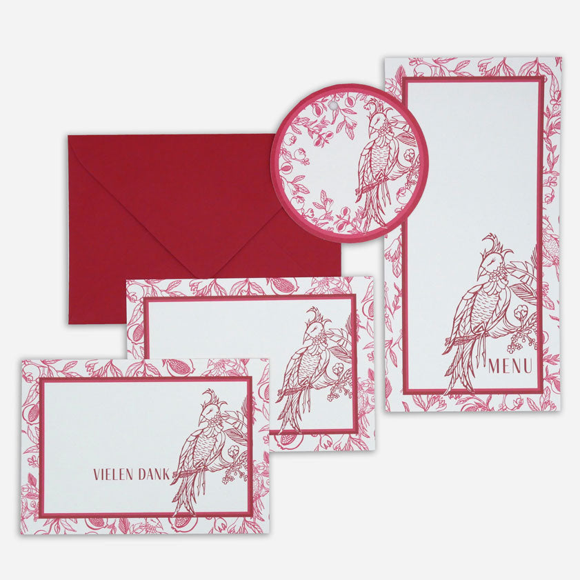 Papeterie-Set "À table!" - Rot