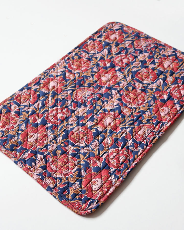 Abgesteppte Tischsets "Velluto" dunkelblau - Zweier-Set