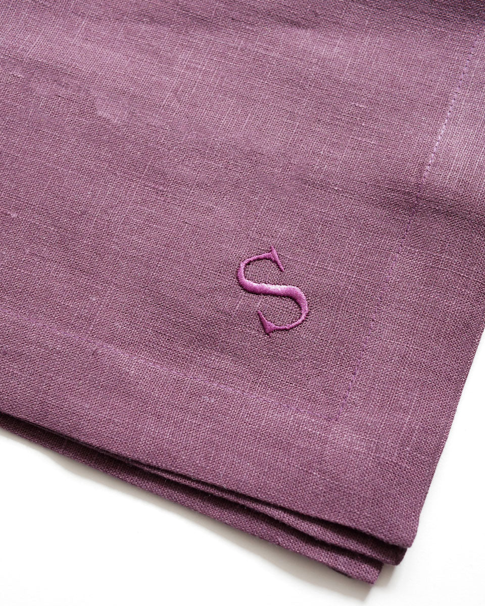 Leinenservietten Aubergine (6er)