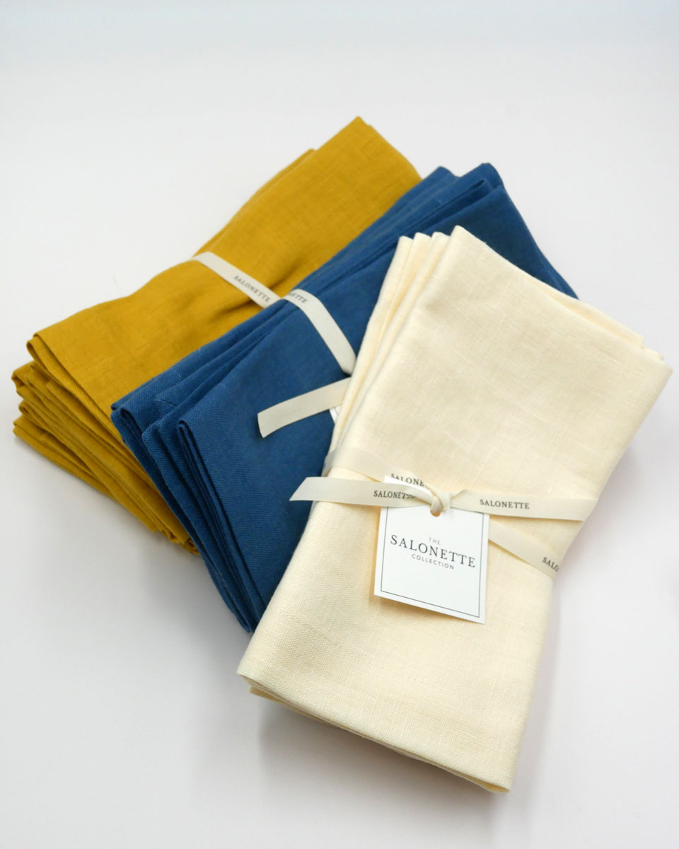 Leinenservietten Vanille