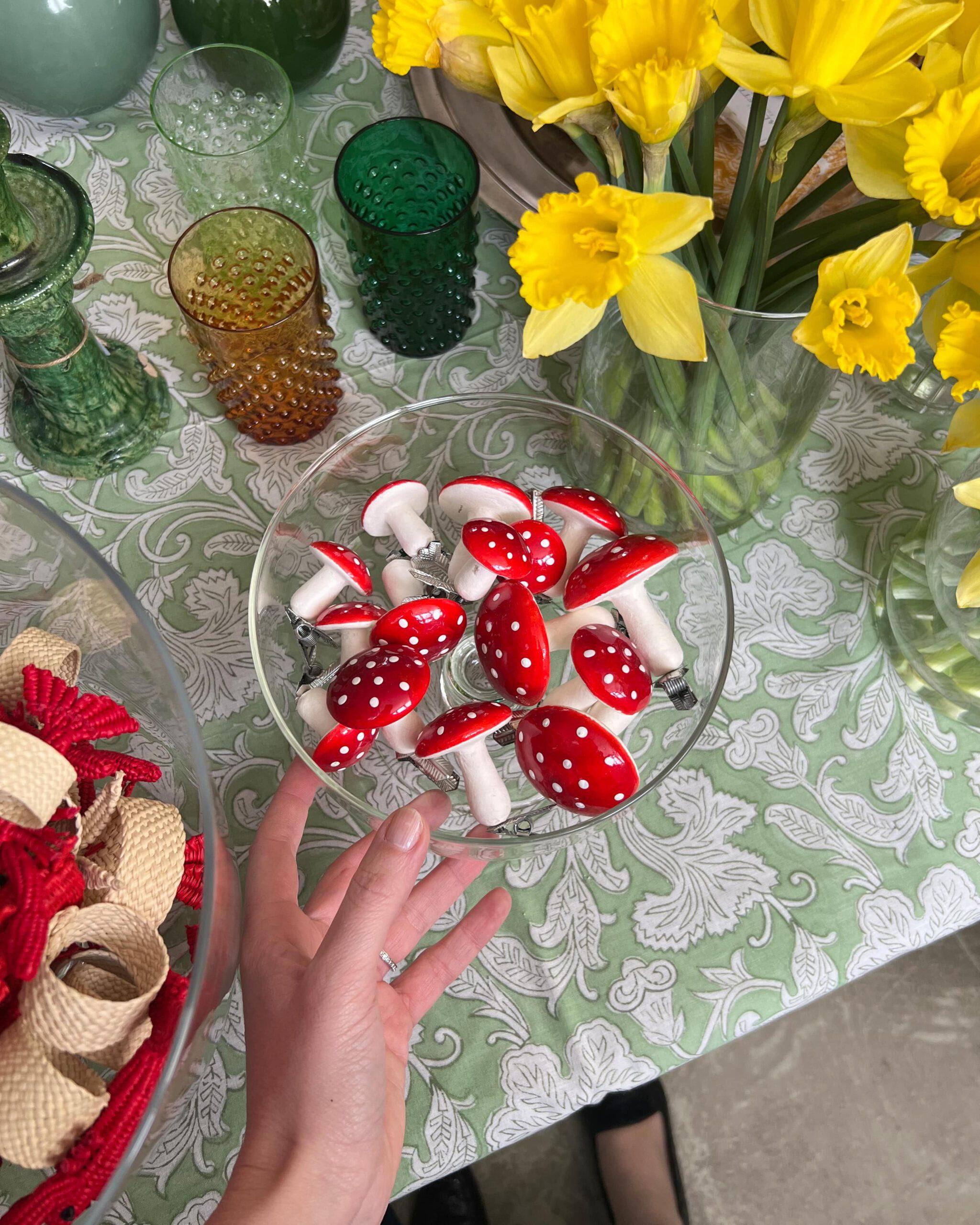 Wattepilze in vier Größen