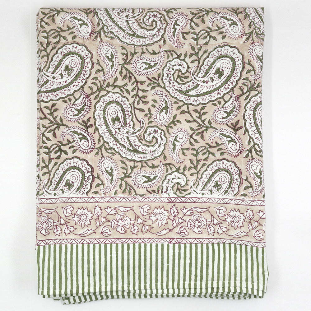 Blockprint Tischdecke "Paisley"