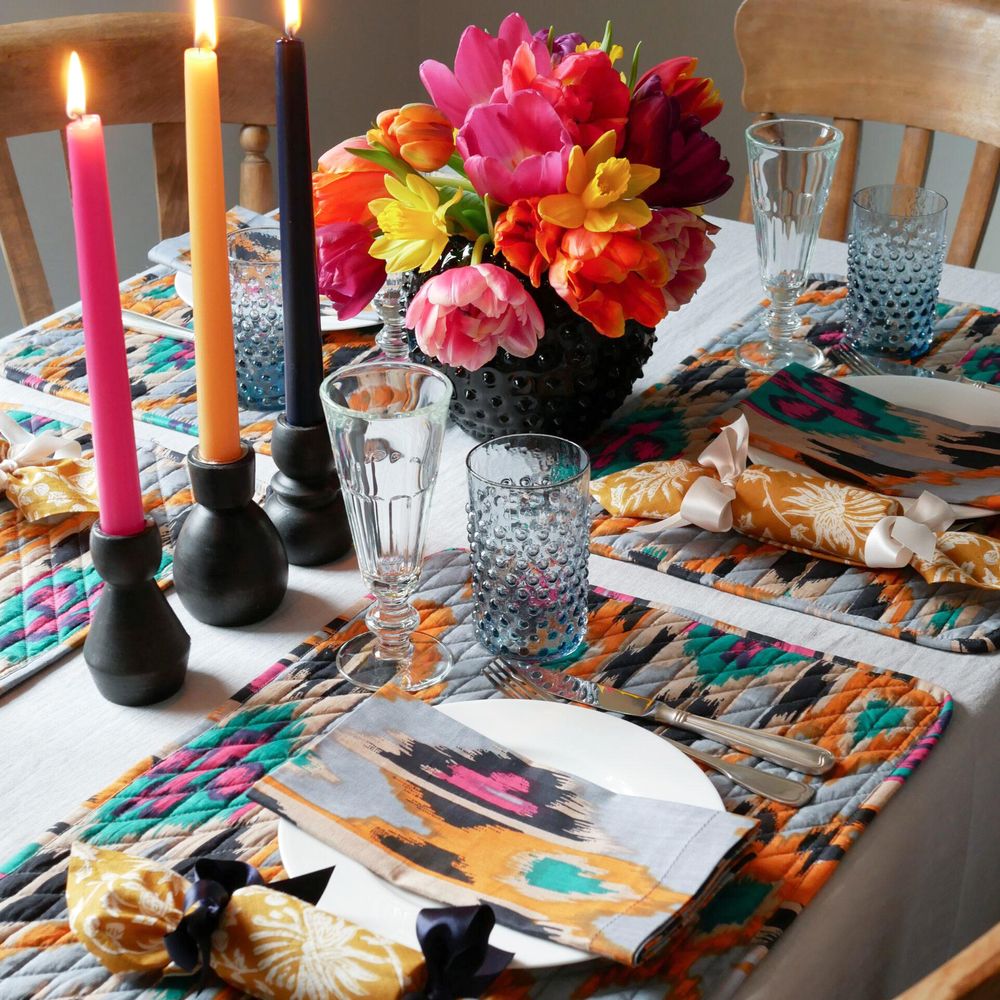 Set "Bonanza" mit Tischsets und Servietten für 4 Personen