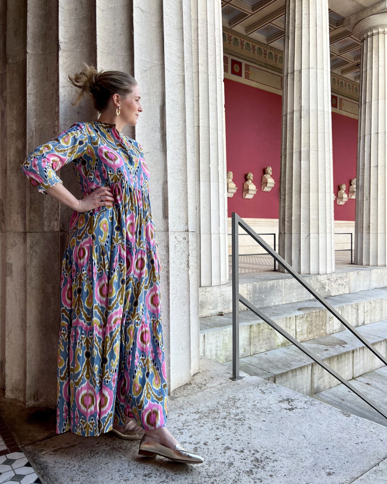 Letzte Größen: Kleid "Maxima" in Royal Ikat