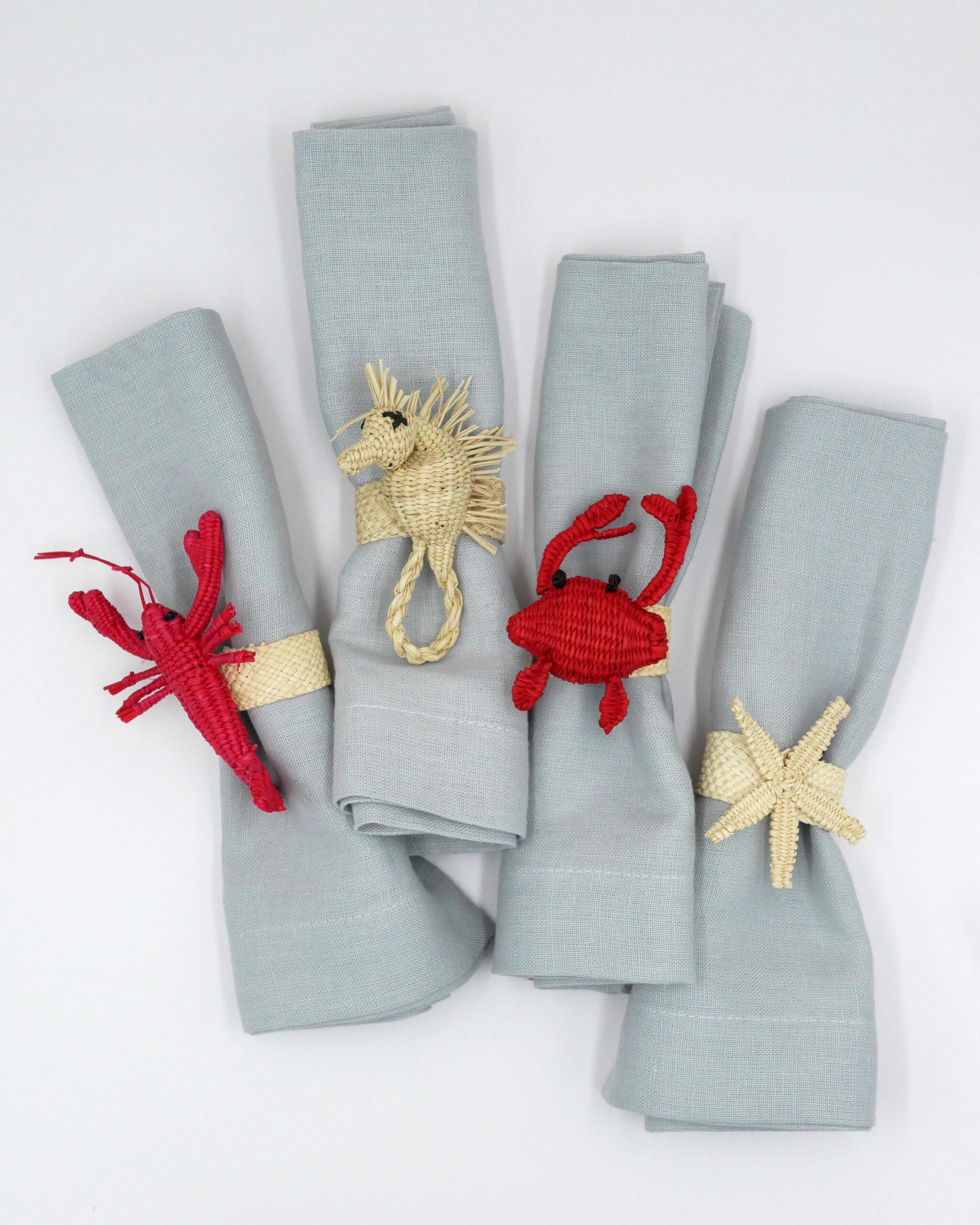 Serviettenring aus Stroh - Krebs