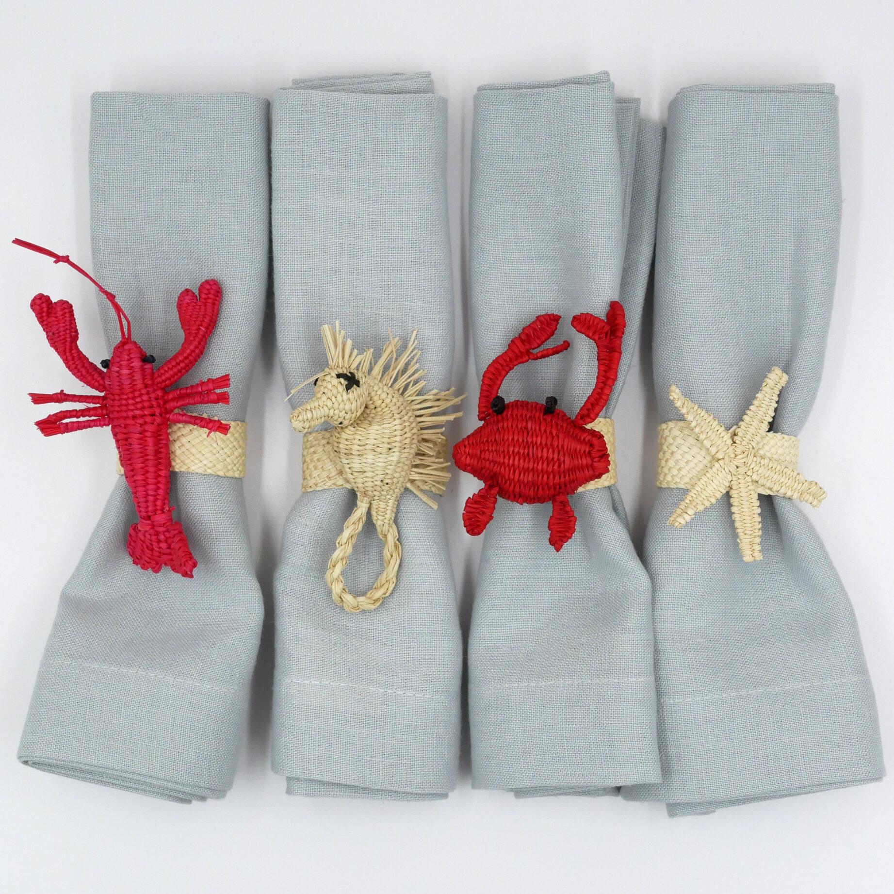 Serviettenring aus Stroh - Krebs