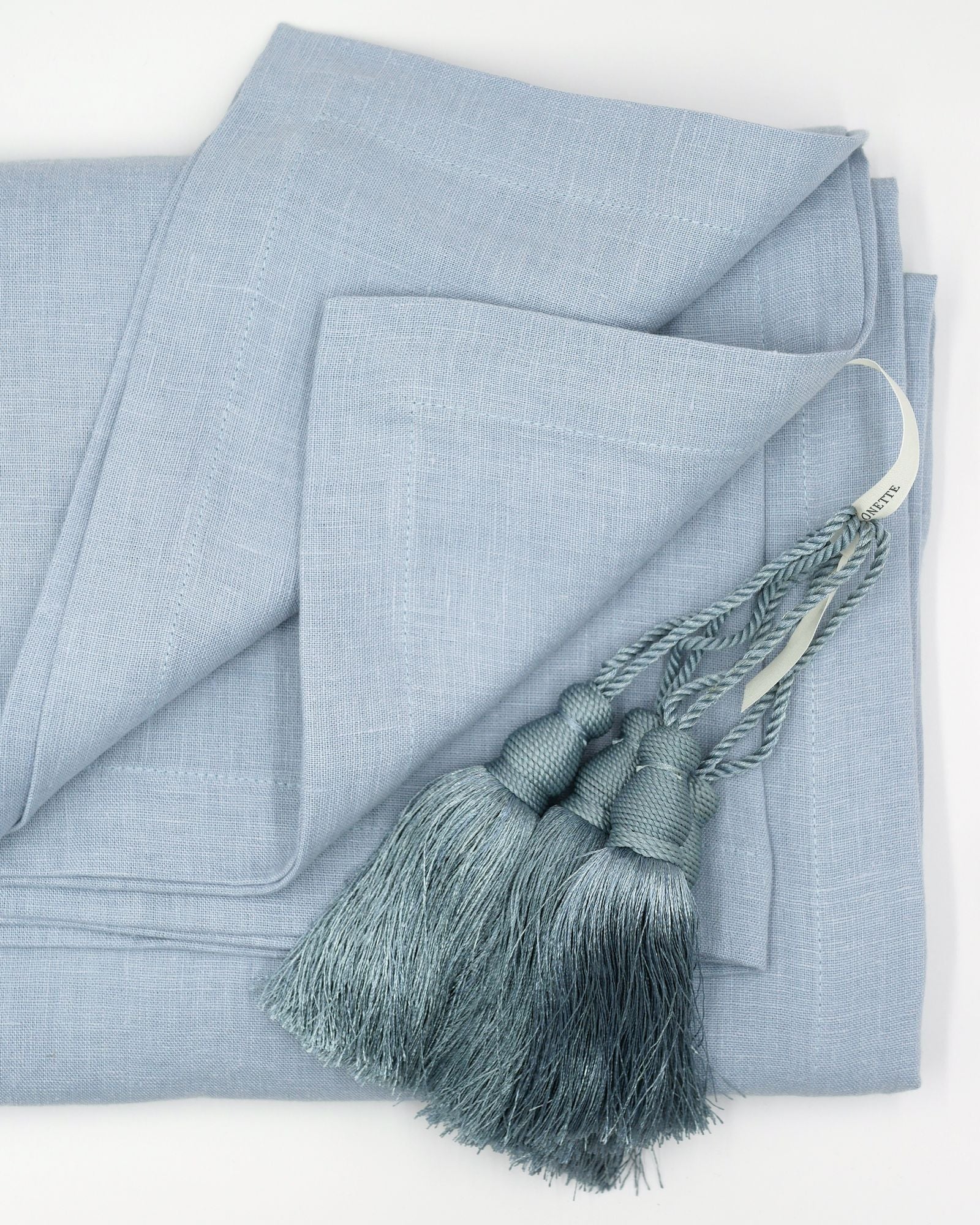 Leinen Tischdecke Taubenblau