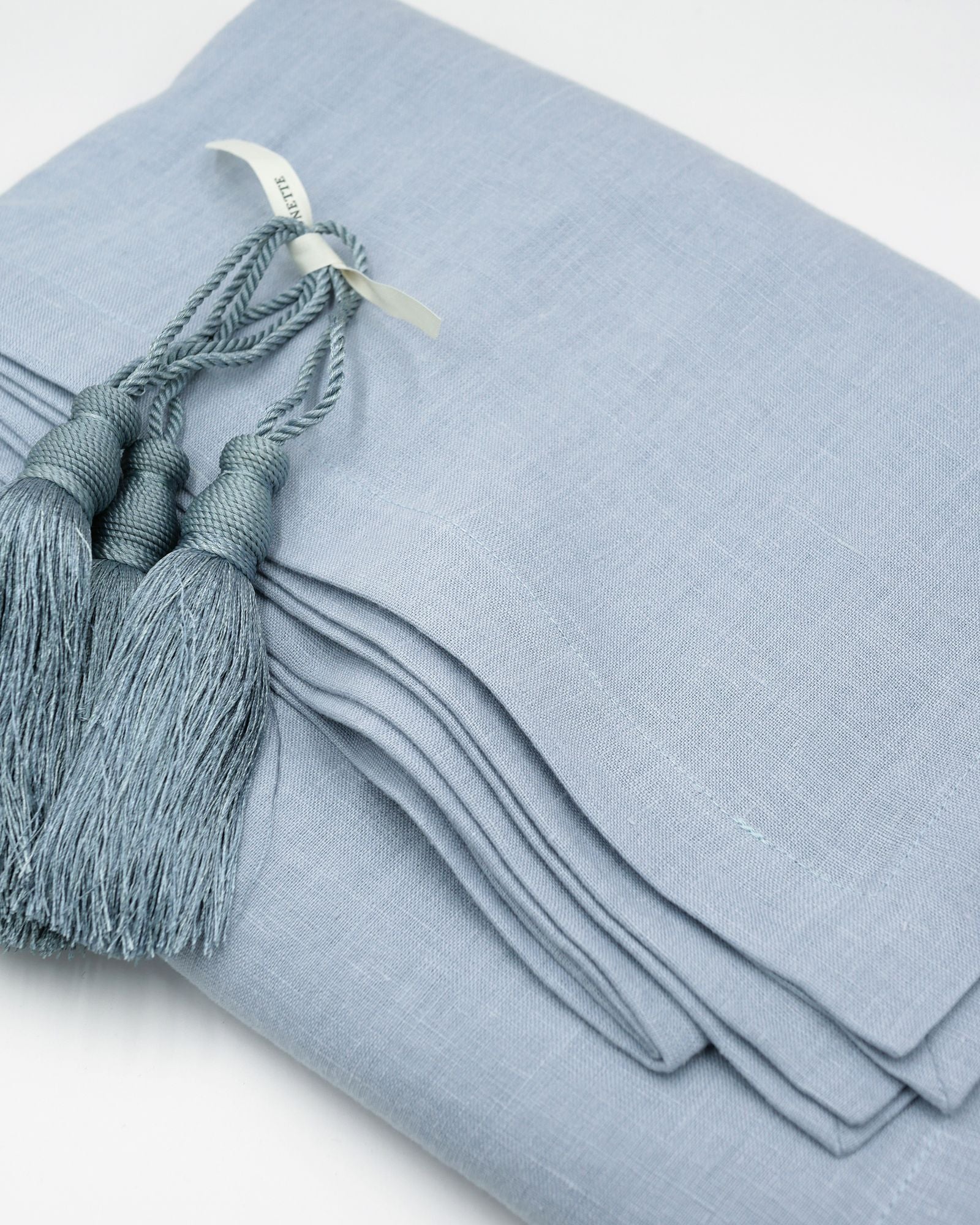 Leinen Tischdecke Taubenblau