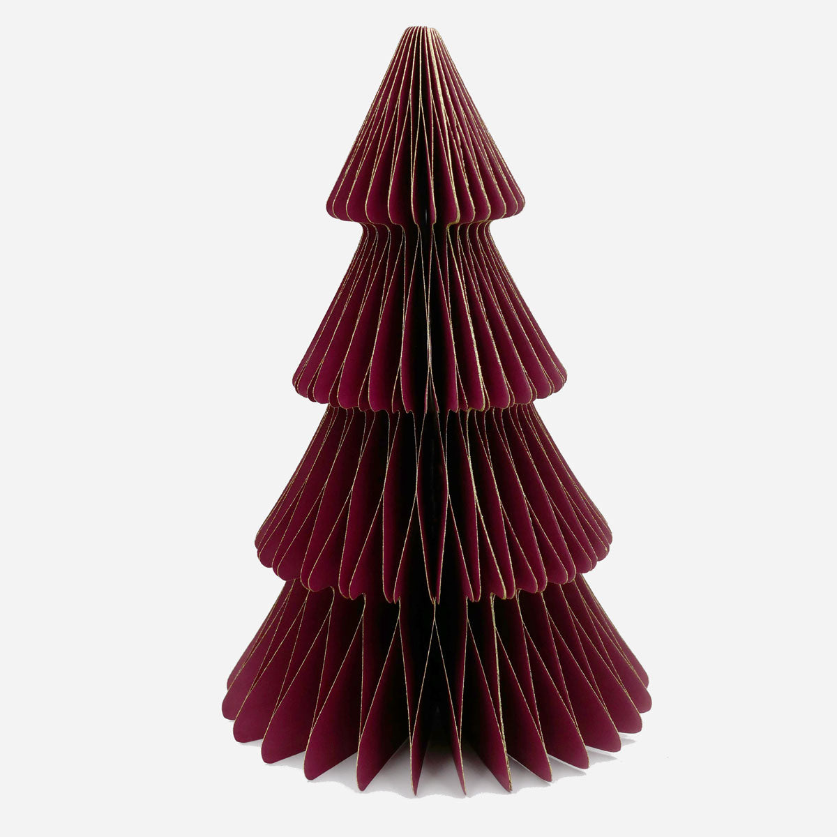 Weihnachtsbäume aus Wabenpapier - verschiedene Farben