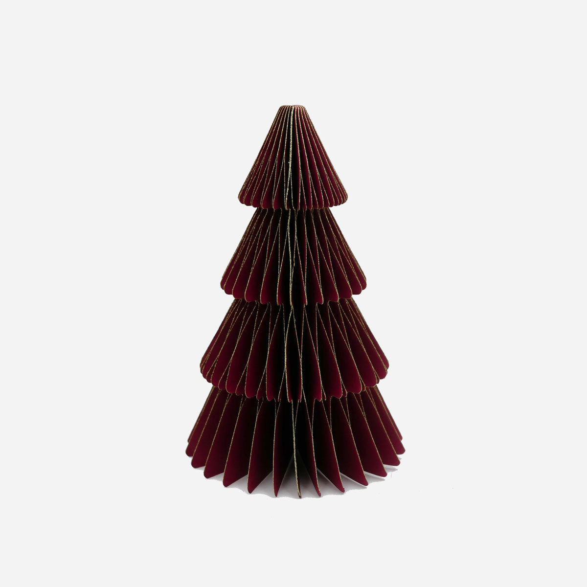 Weihnachtsbäume aus Wabenpapier - verschiedene Farben