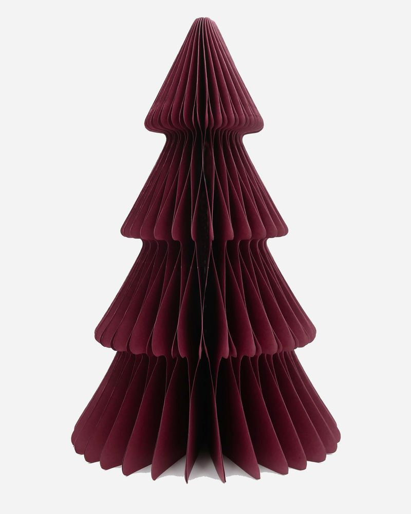 Weihnachtsbäume aus Wabenpapier - Bordeaux