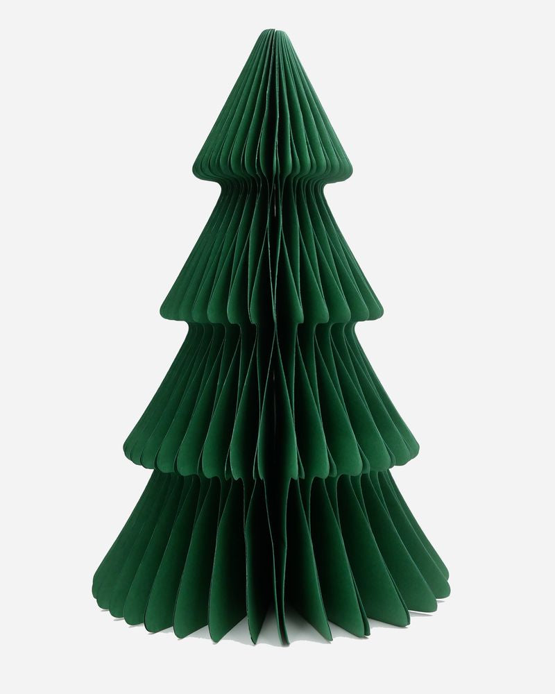 Weihnachtsbäume aus Wabenpapier - Dunkelgrün