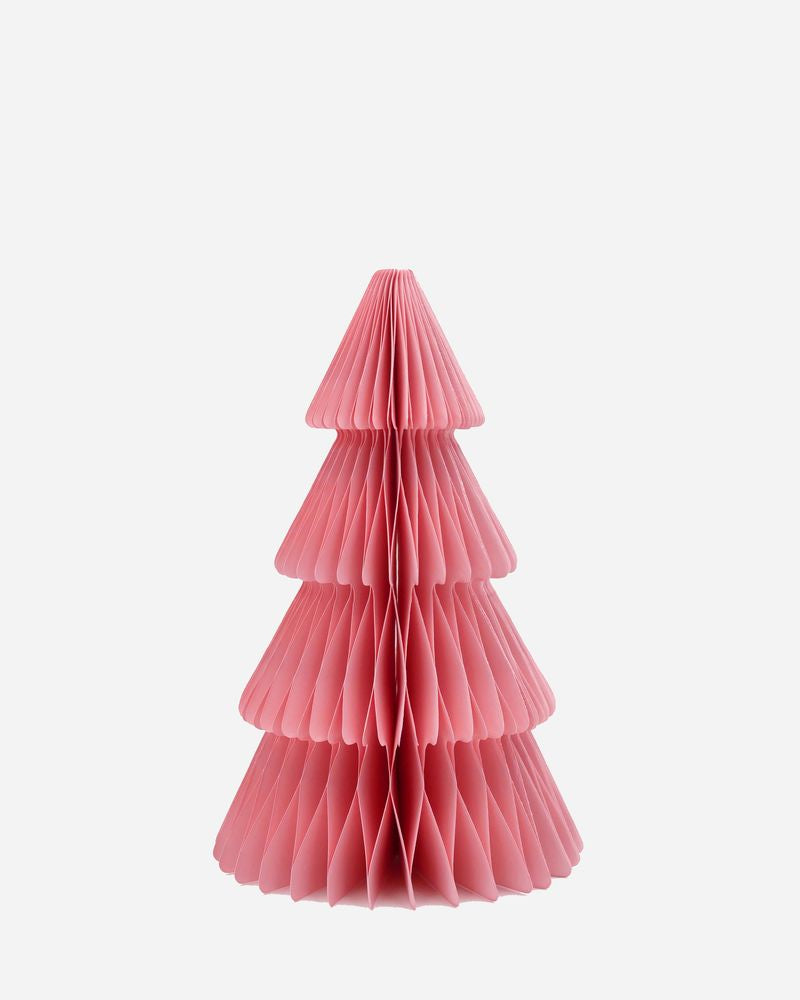 Weihnachtsbäume aus Wabenpapier - Rosa