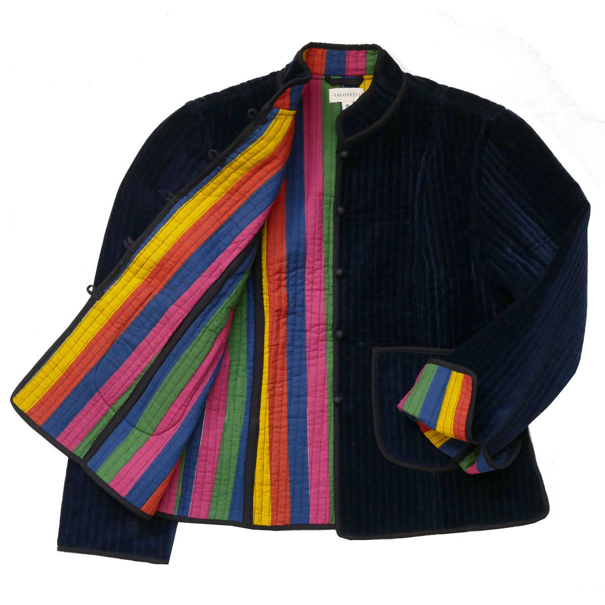 Samt-Jacke "Cosima" in Dunkelblau