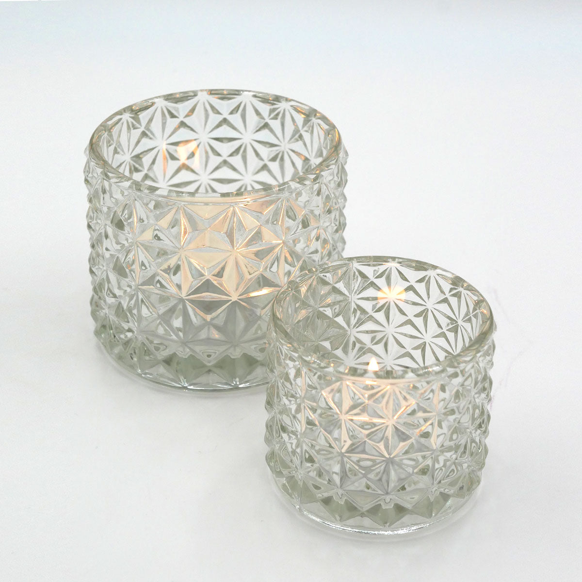 Teelichthalter aus Glas