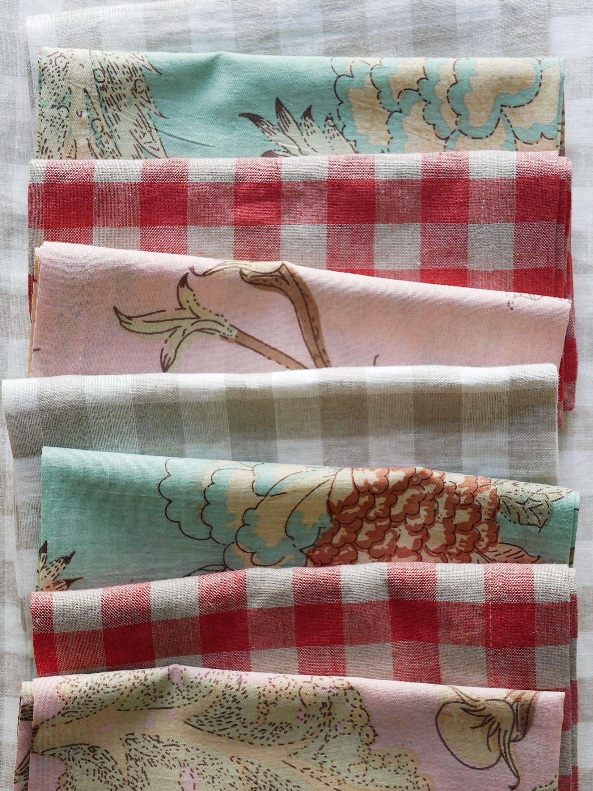 Blockprint Servietten "Festa sui Prati" Mint (4er)