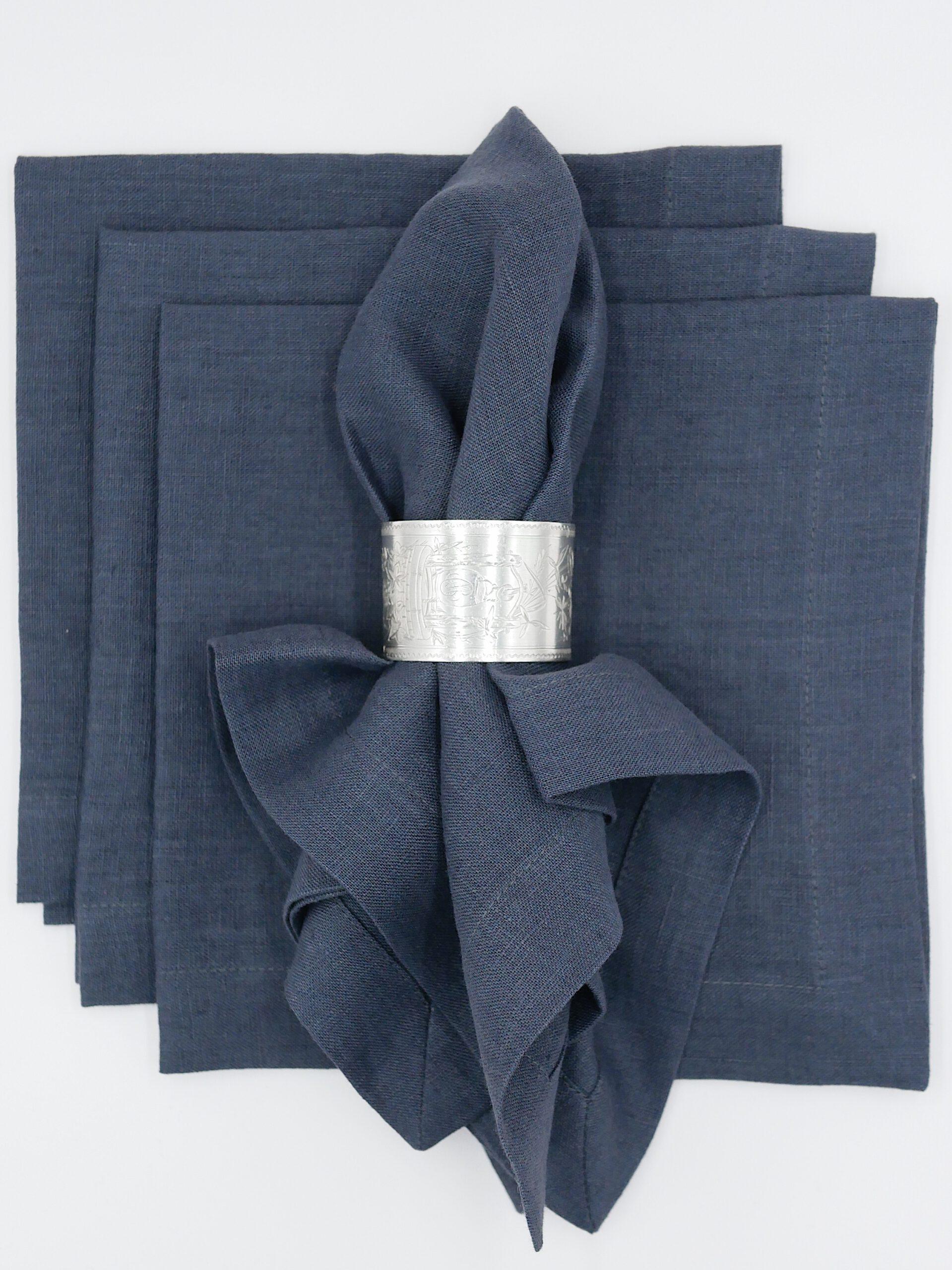 Leinenservietten Schieferblau (6er)