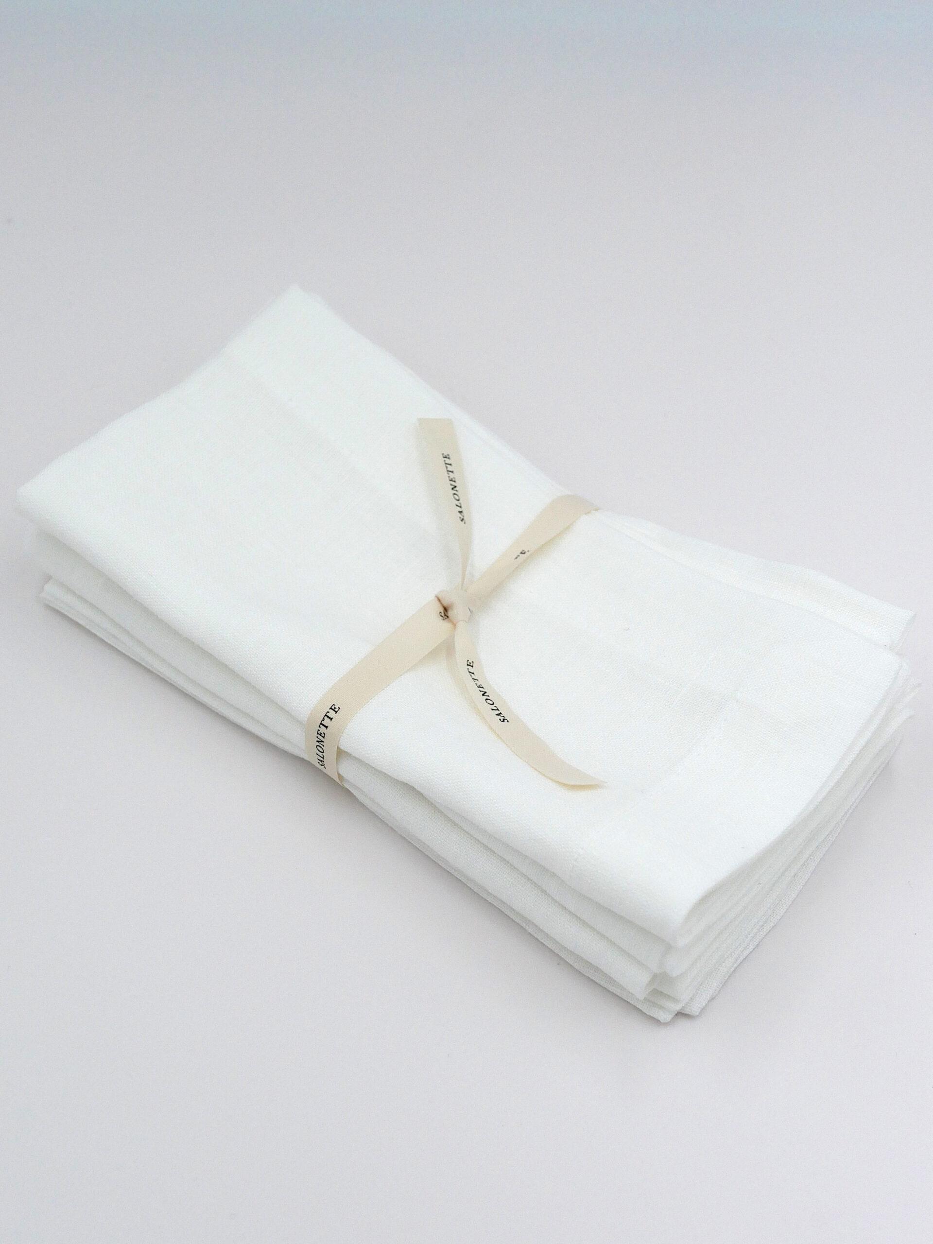 Leinenservietten Weiß (4er)