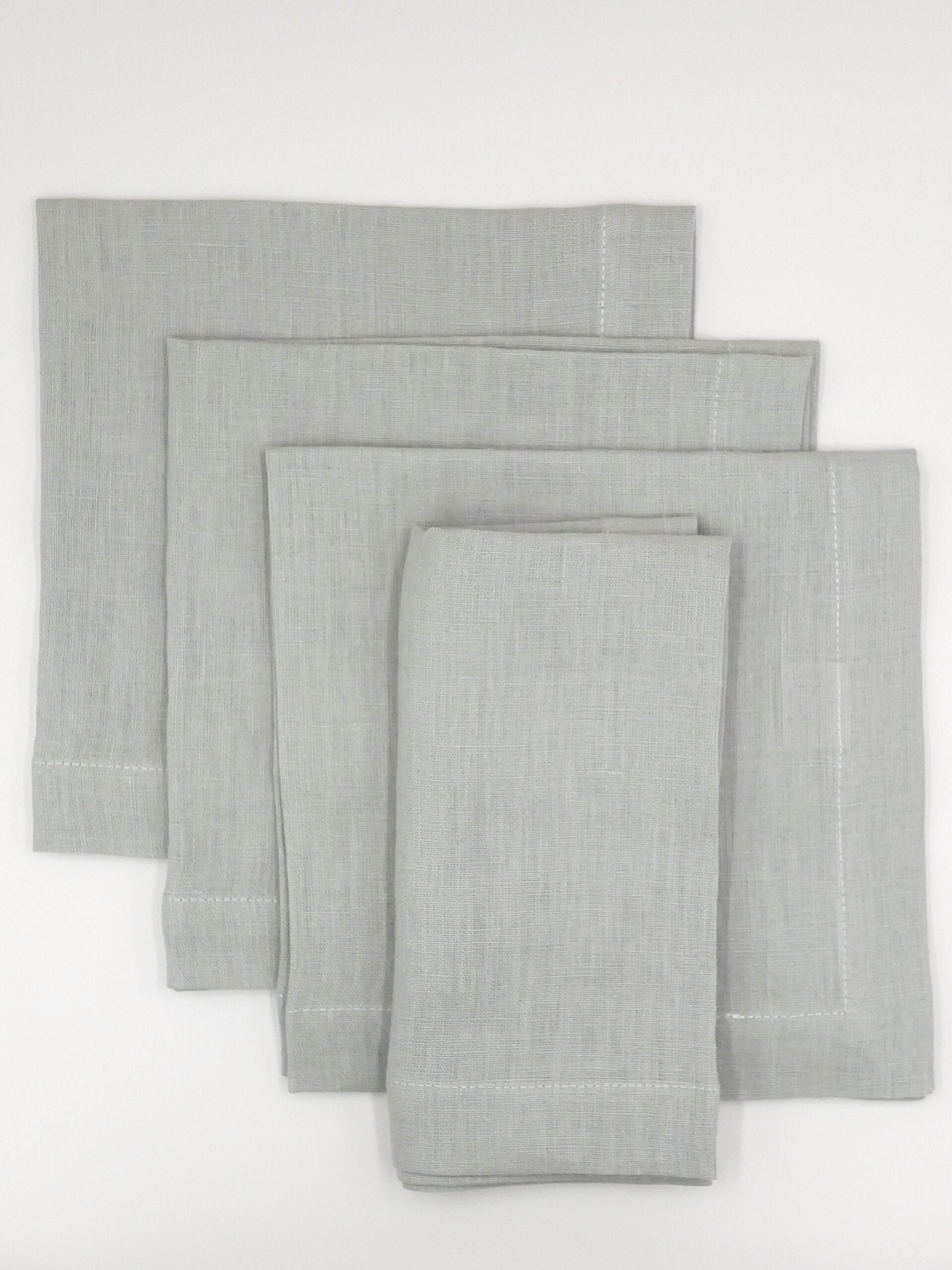 Leinenservietten Hellgrau (4er)