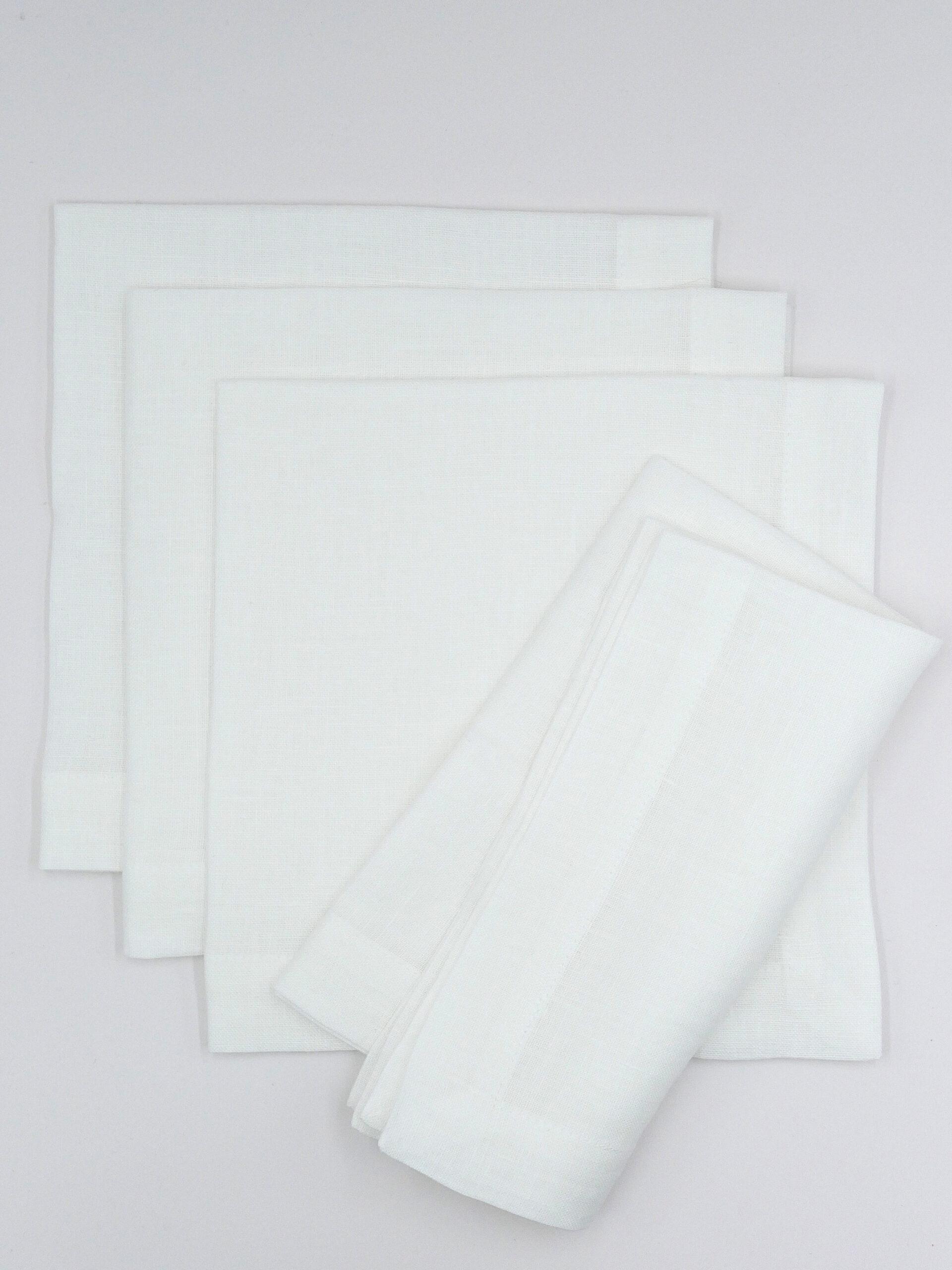 Leinenservietten Weiß (6er)