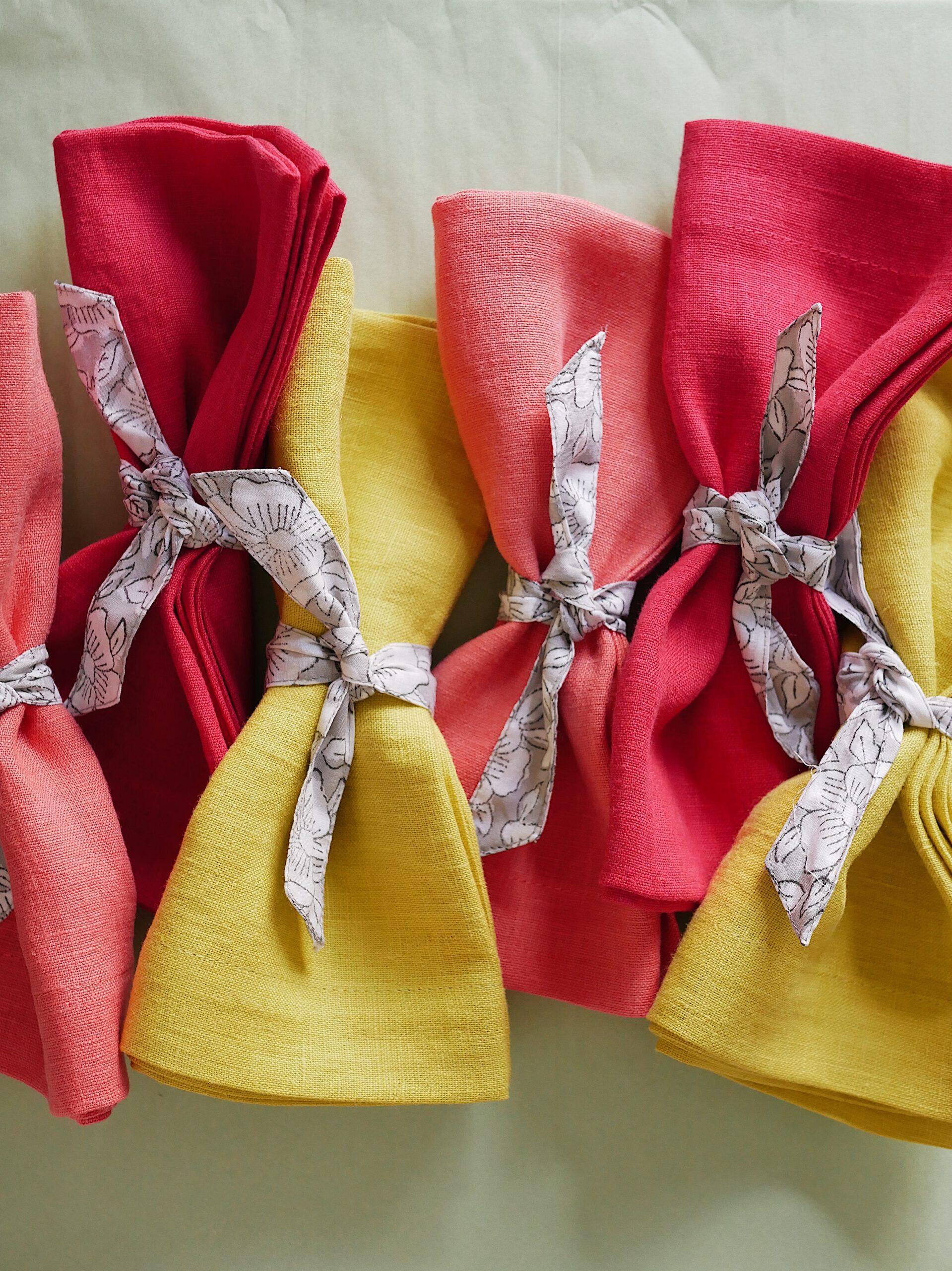 Leinenservietten Himbeerpink (4er)