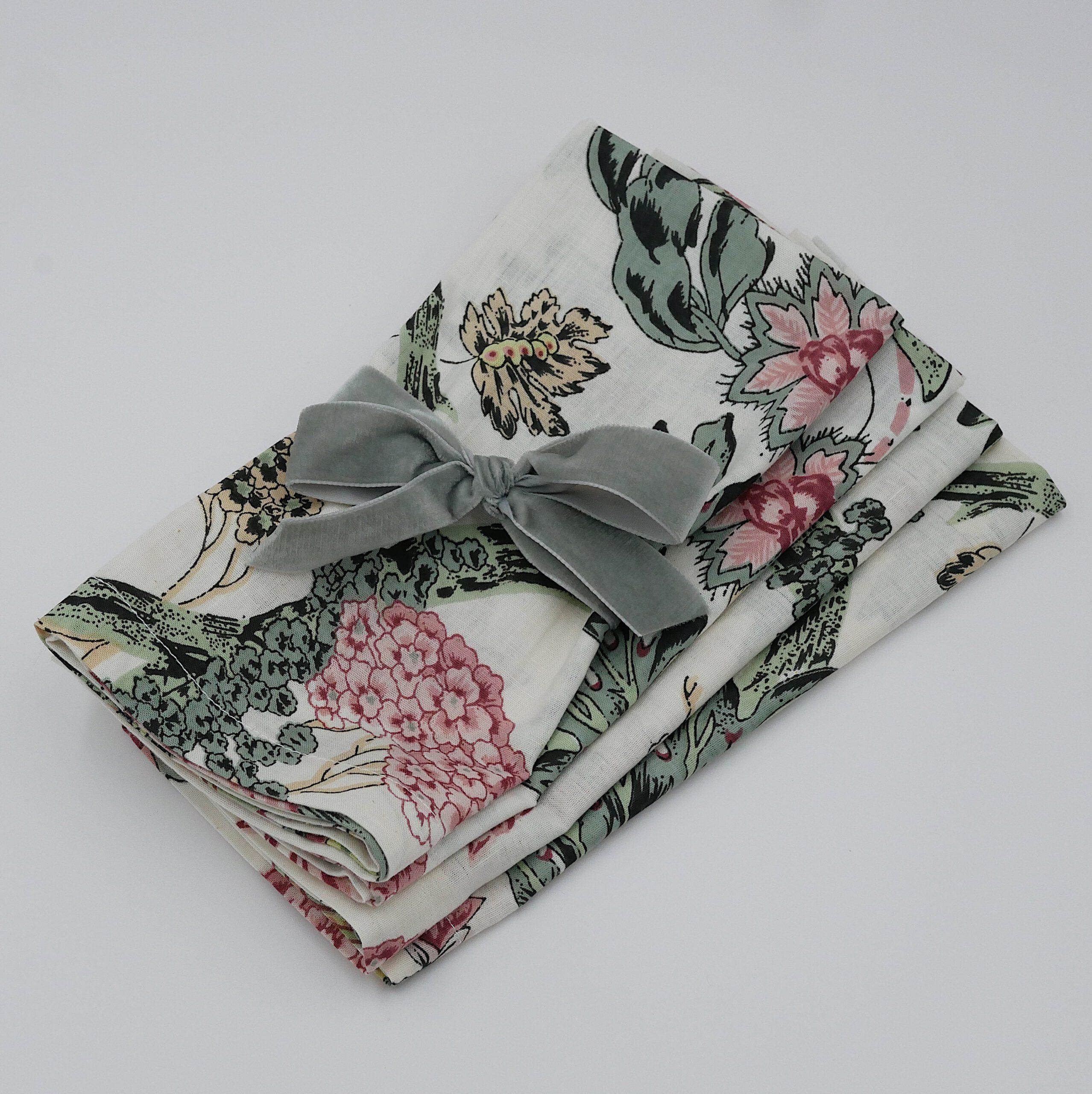 Blockprint Servietten "Miss Snowberry" (6er)