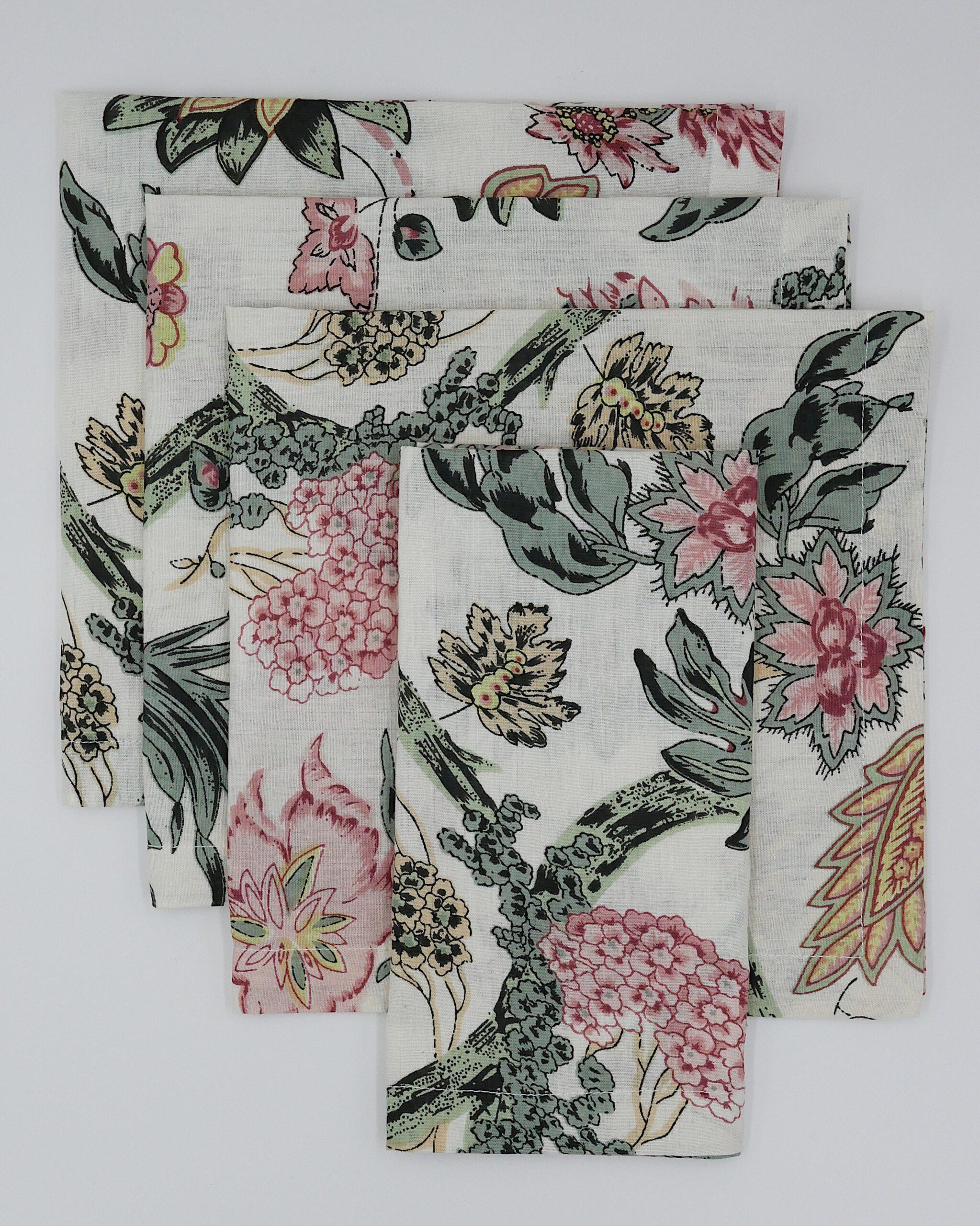 Blockprint Servietten "Miss Snowberry" (4er)