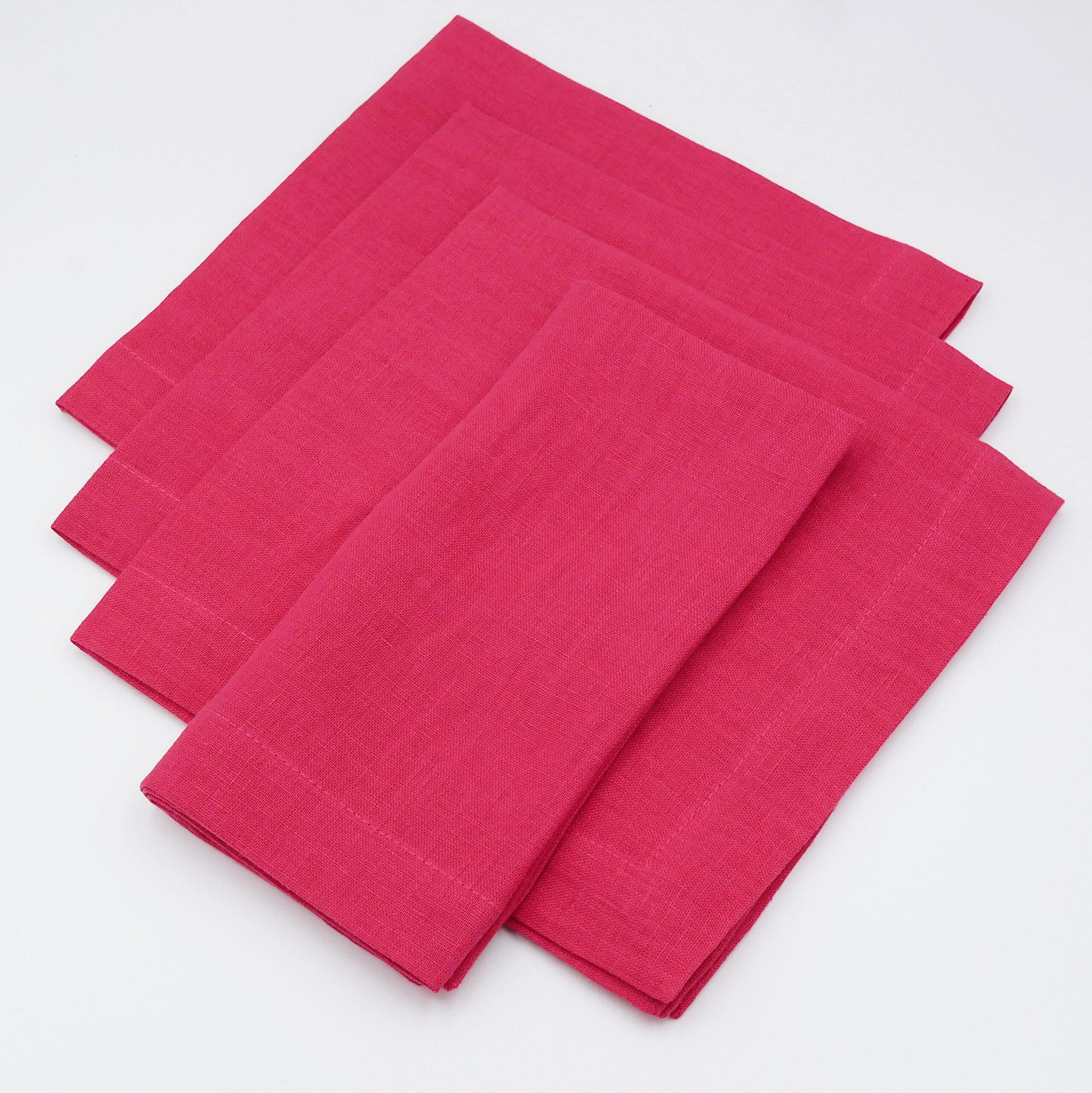 Leinenservietten Himbeerpink (6er)