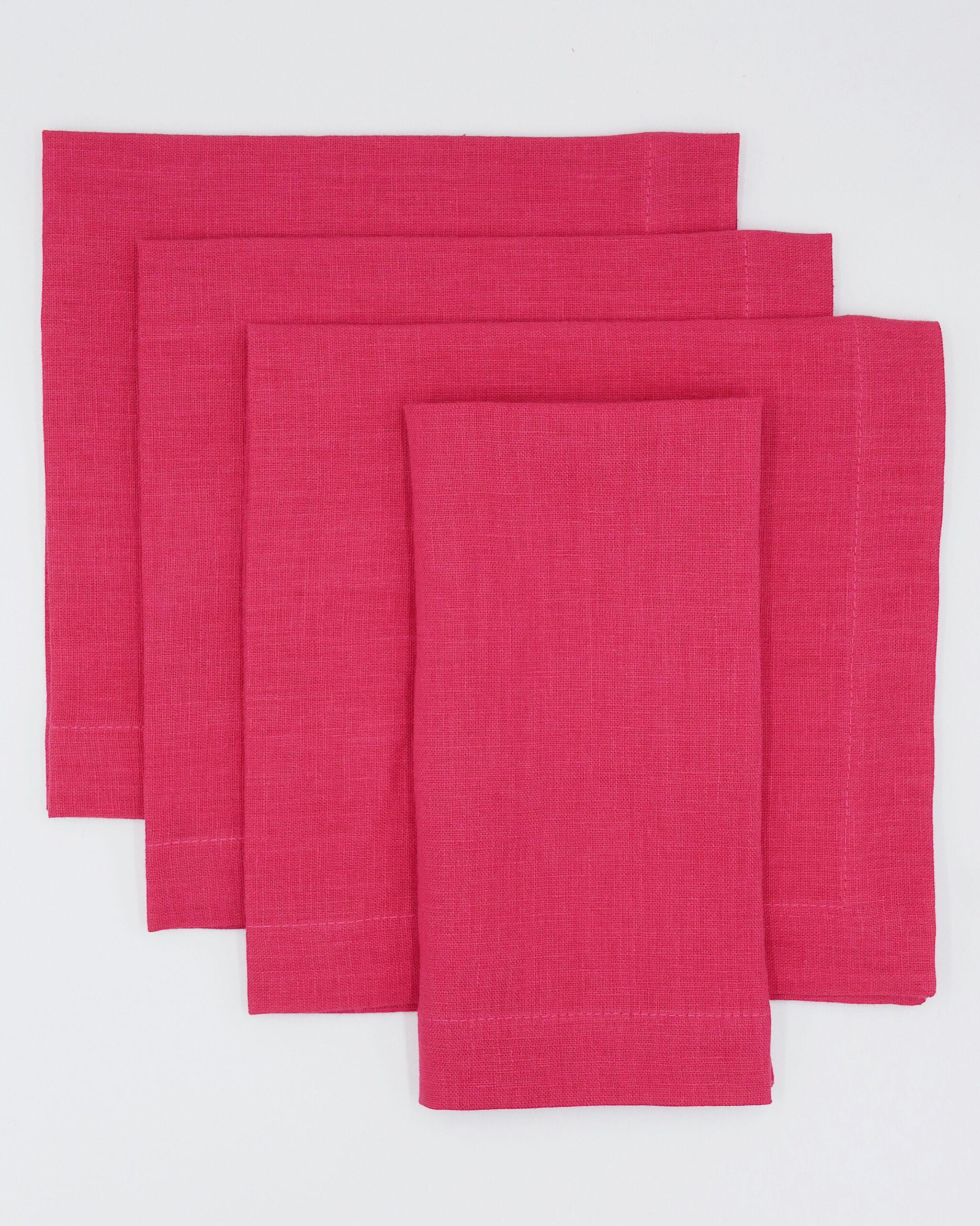 Leinenservietten Himbeerpink (6er)