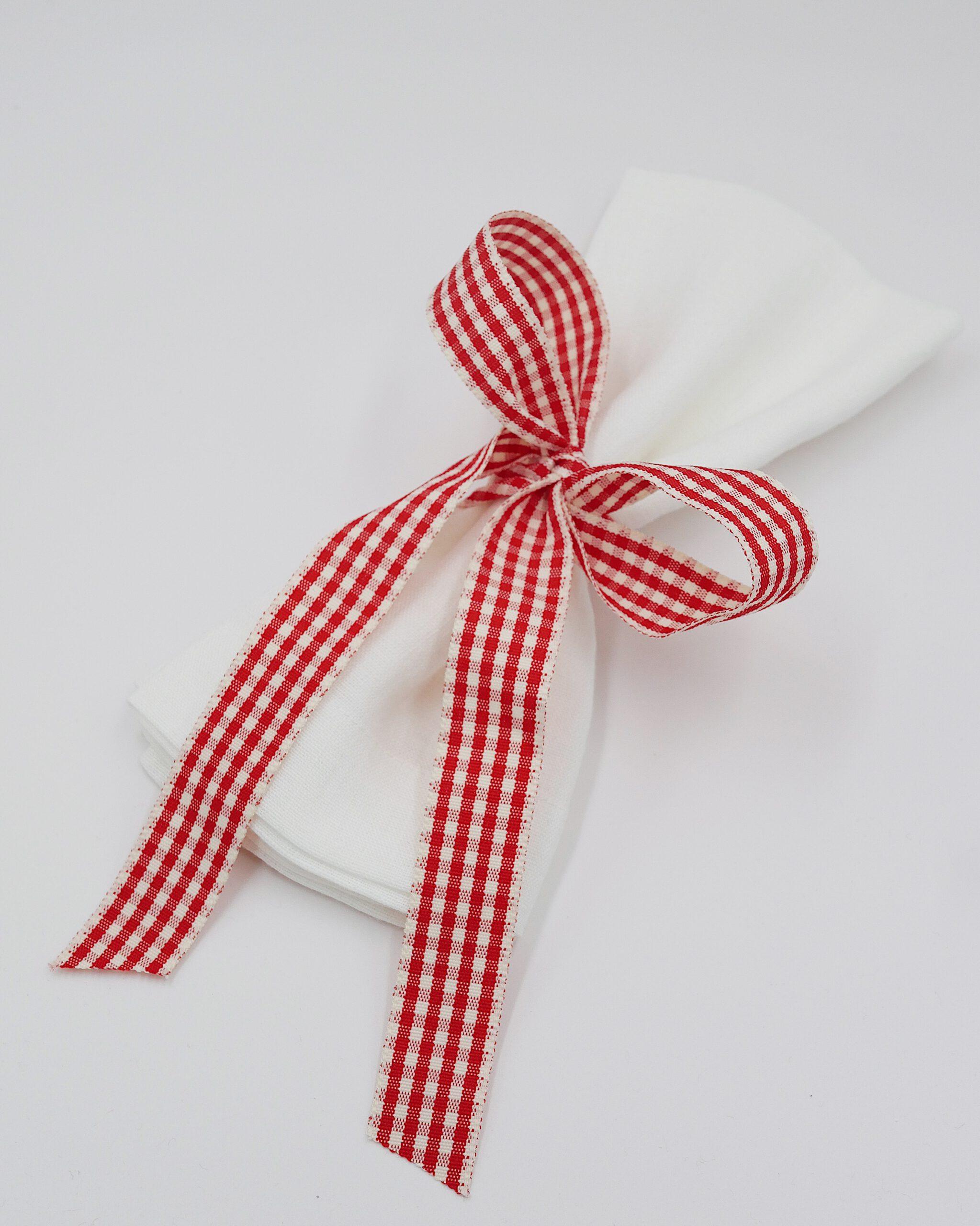 Serviettenbänder - Rot kariert (6er)