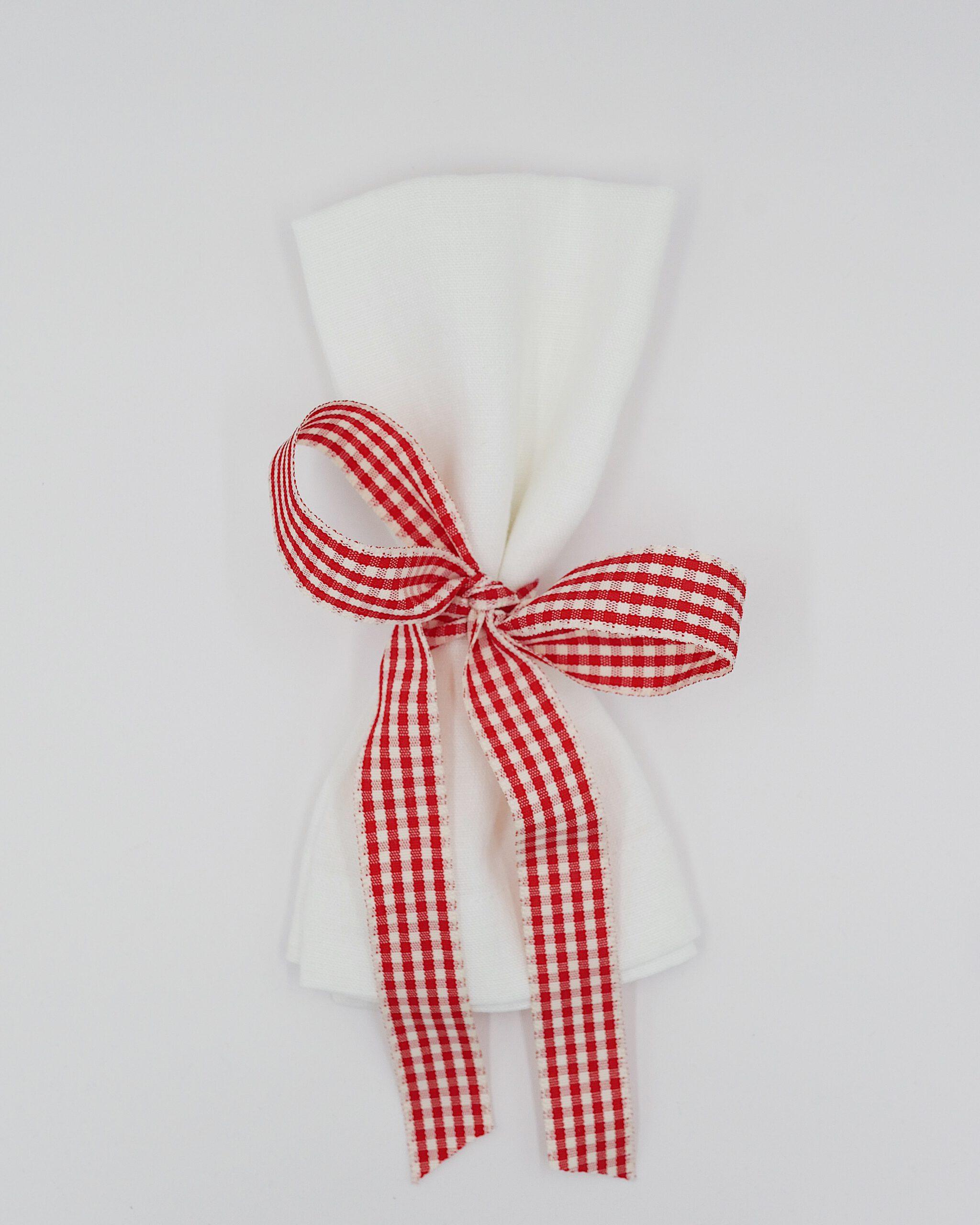 Serviettenbänder - Rot kariert (6er)