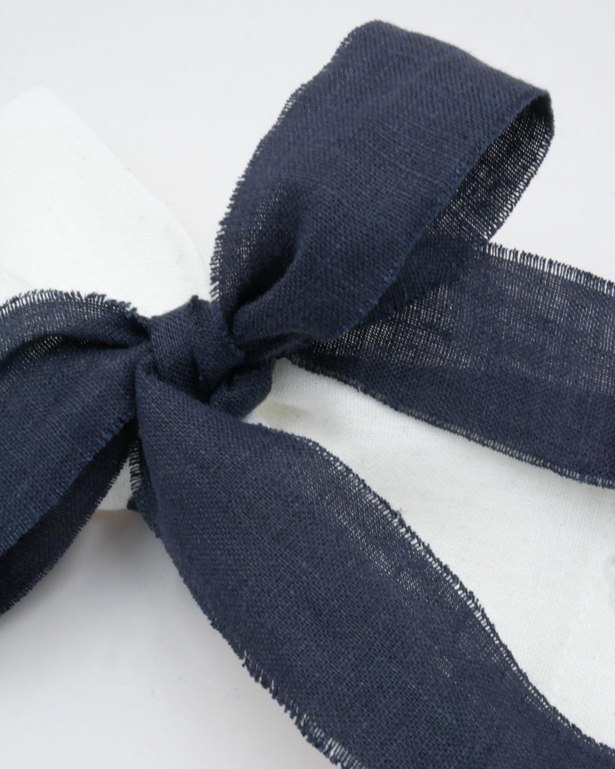 Serviettenbänder - Leinen Schieferblau (6er)